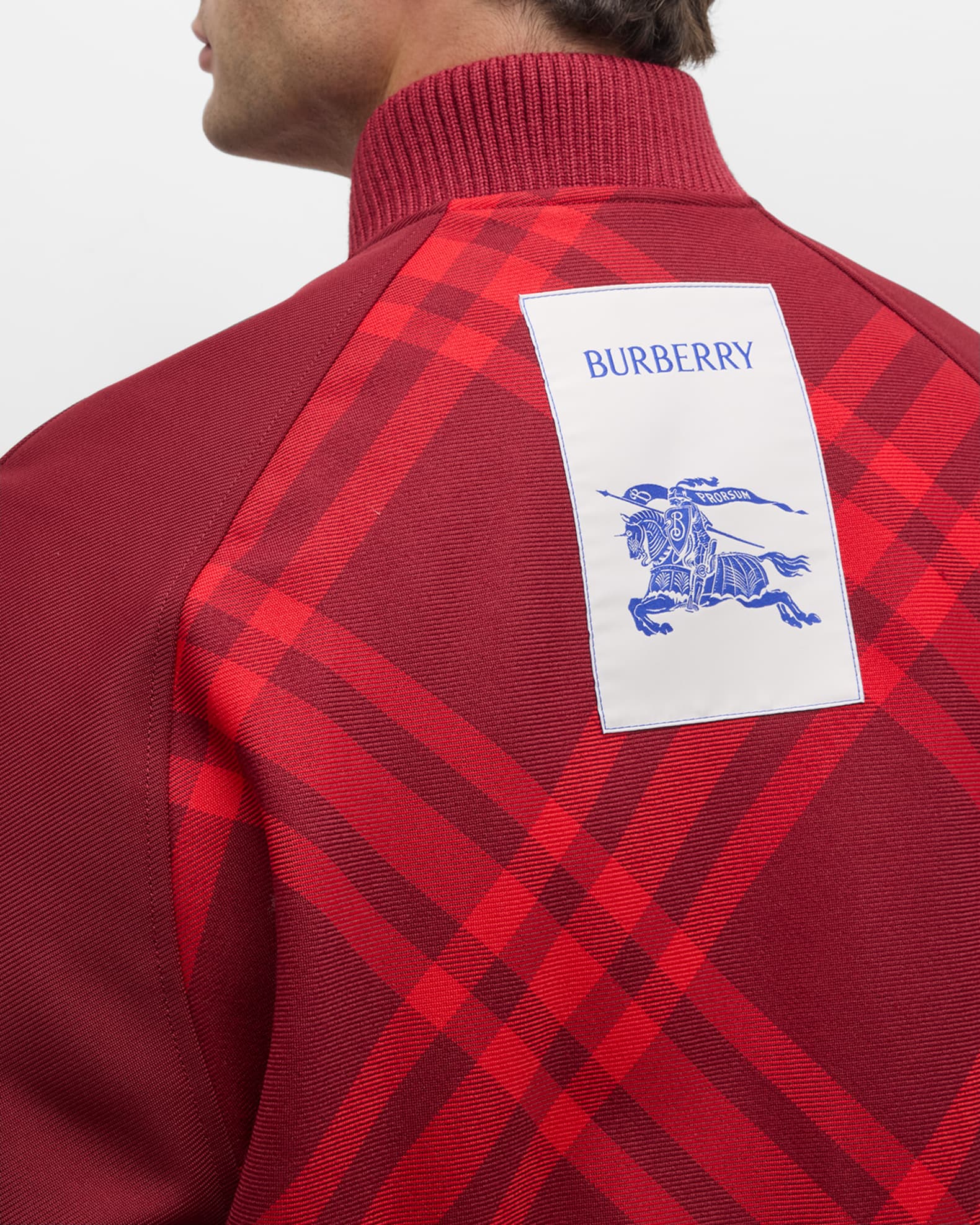 Burberry Men s Reversible Check Bomber Jacket Neiman Marcus