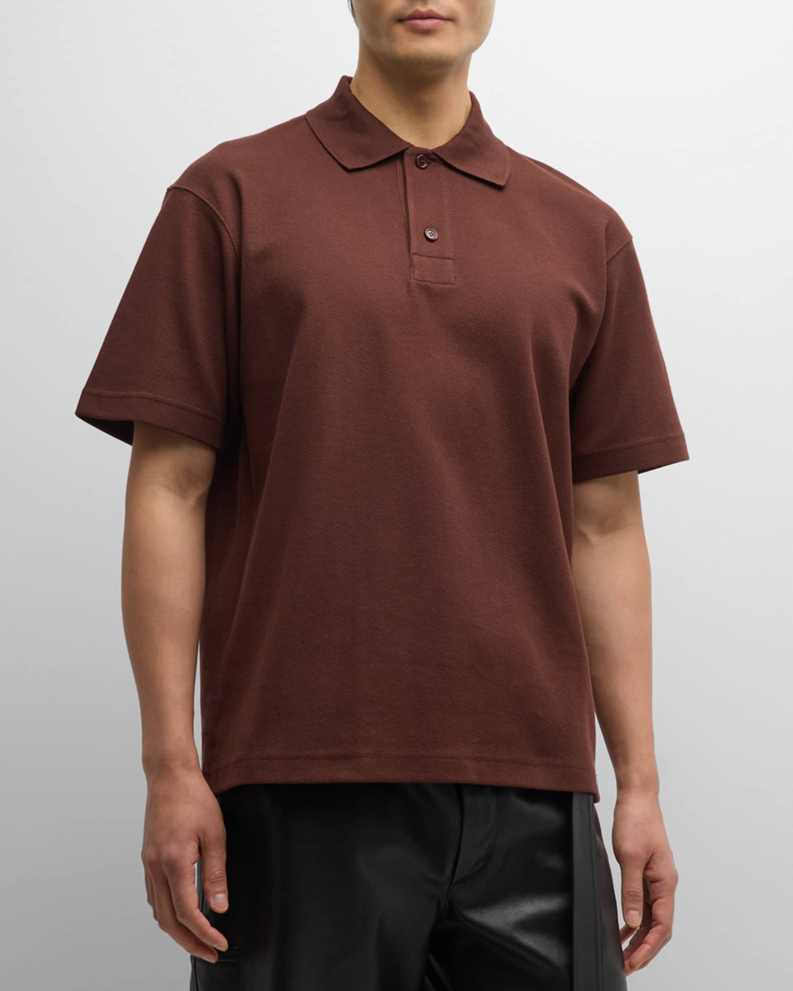 Brown burberry clearance polo shirt