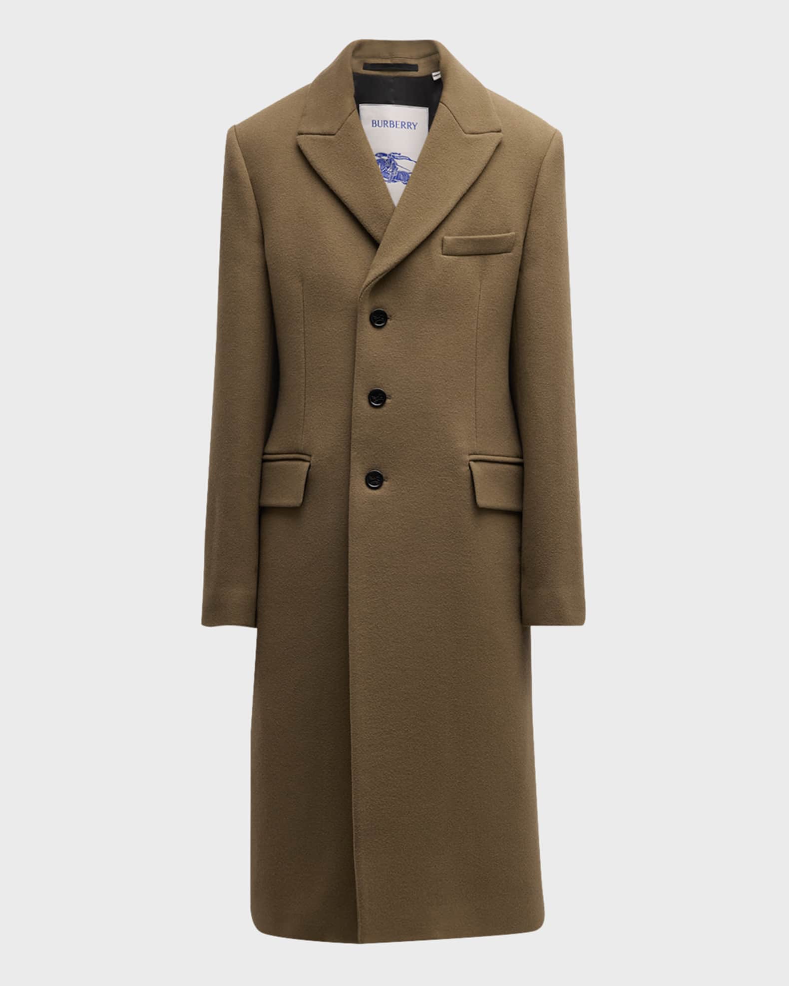 Burberry Men's Solid Wool Overcoat