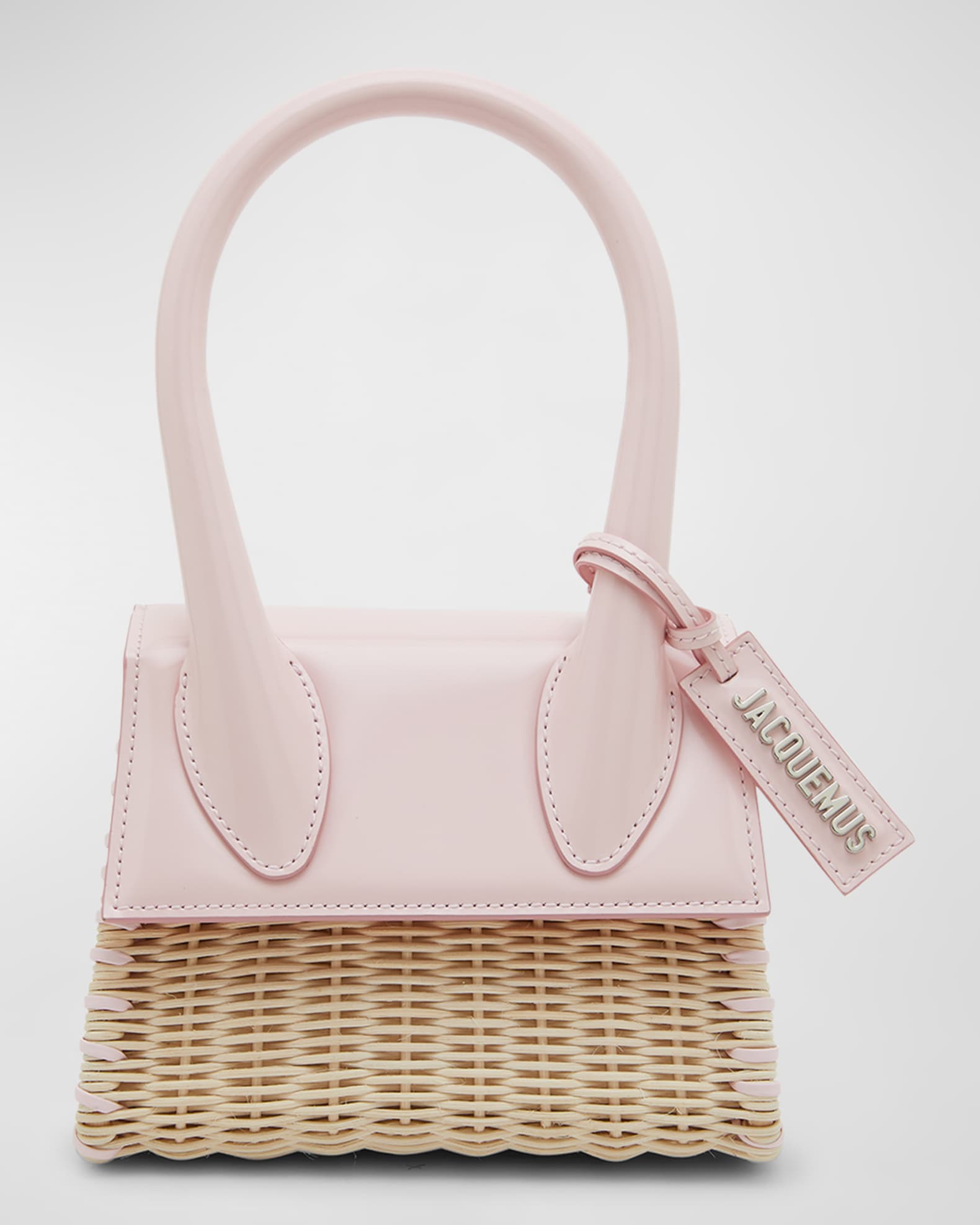 Jacquemus Le Chiquito Medium Leather Top-handle Bag in Pink