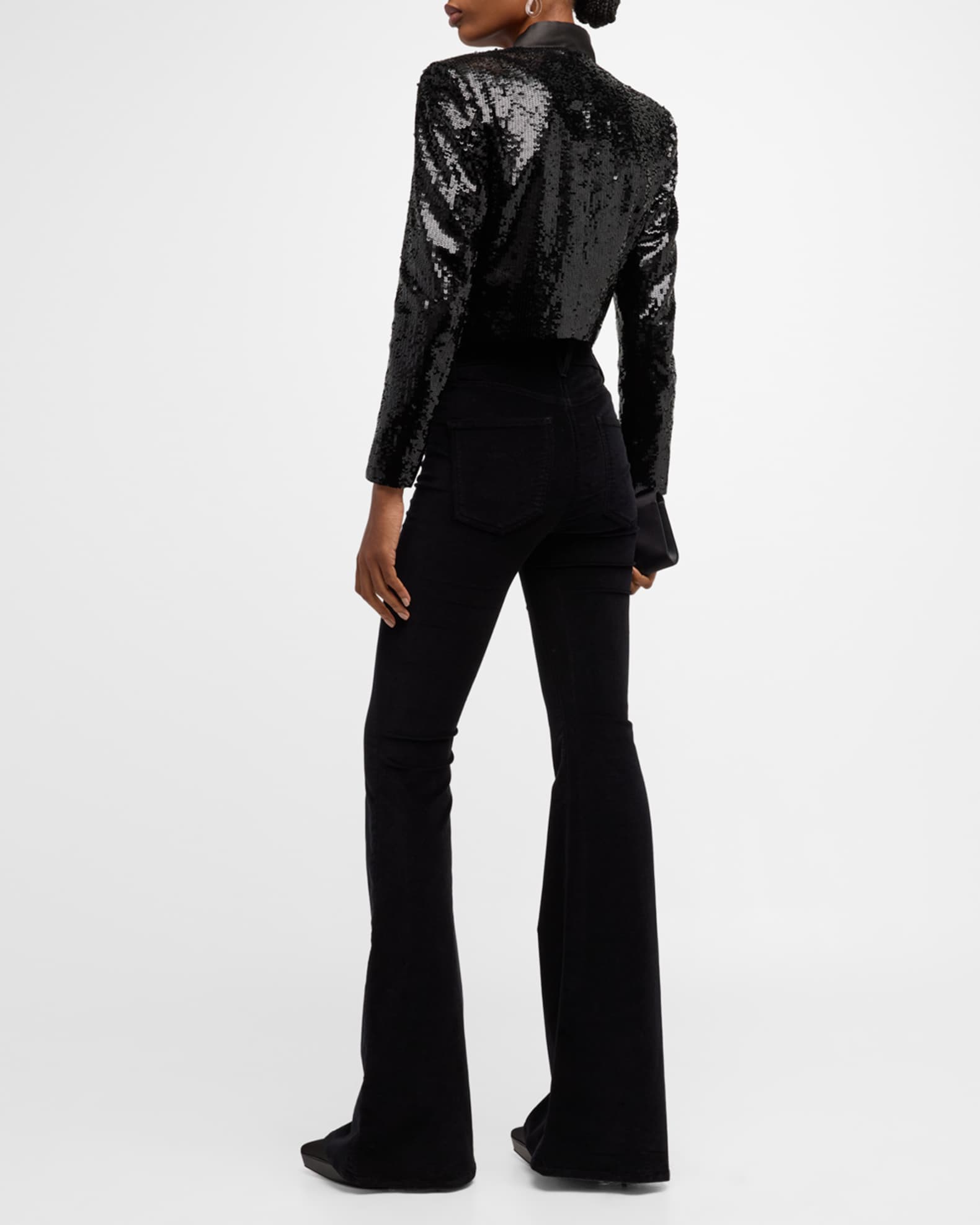 Veronica Beard Delony Sequin Crop Jacket | Neiman Marcus