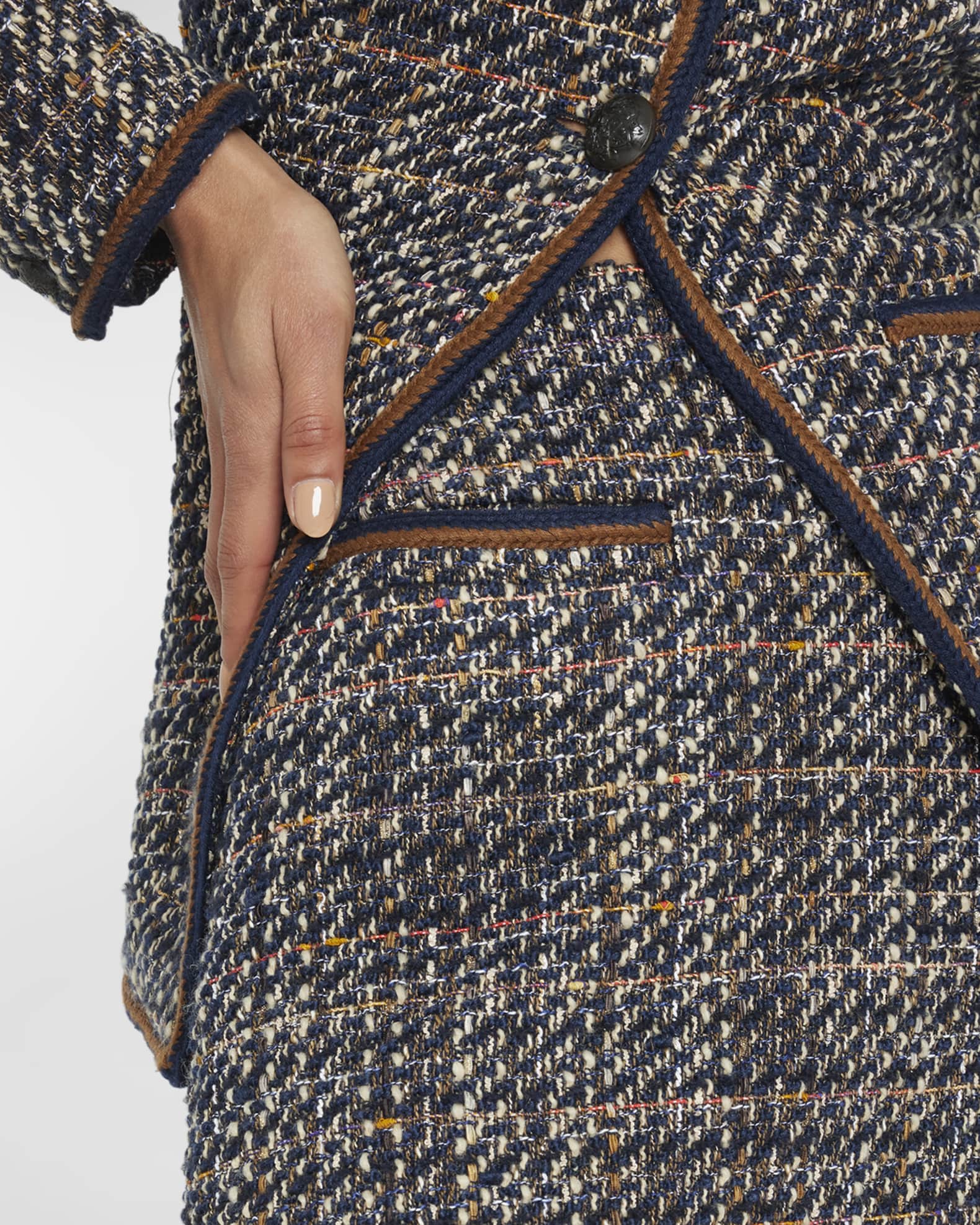 Veronica Beard Perry Tweed Mini Skirt | Neiman Marcus
