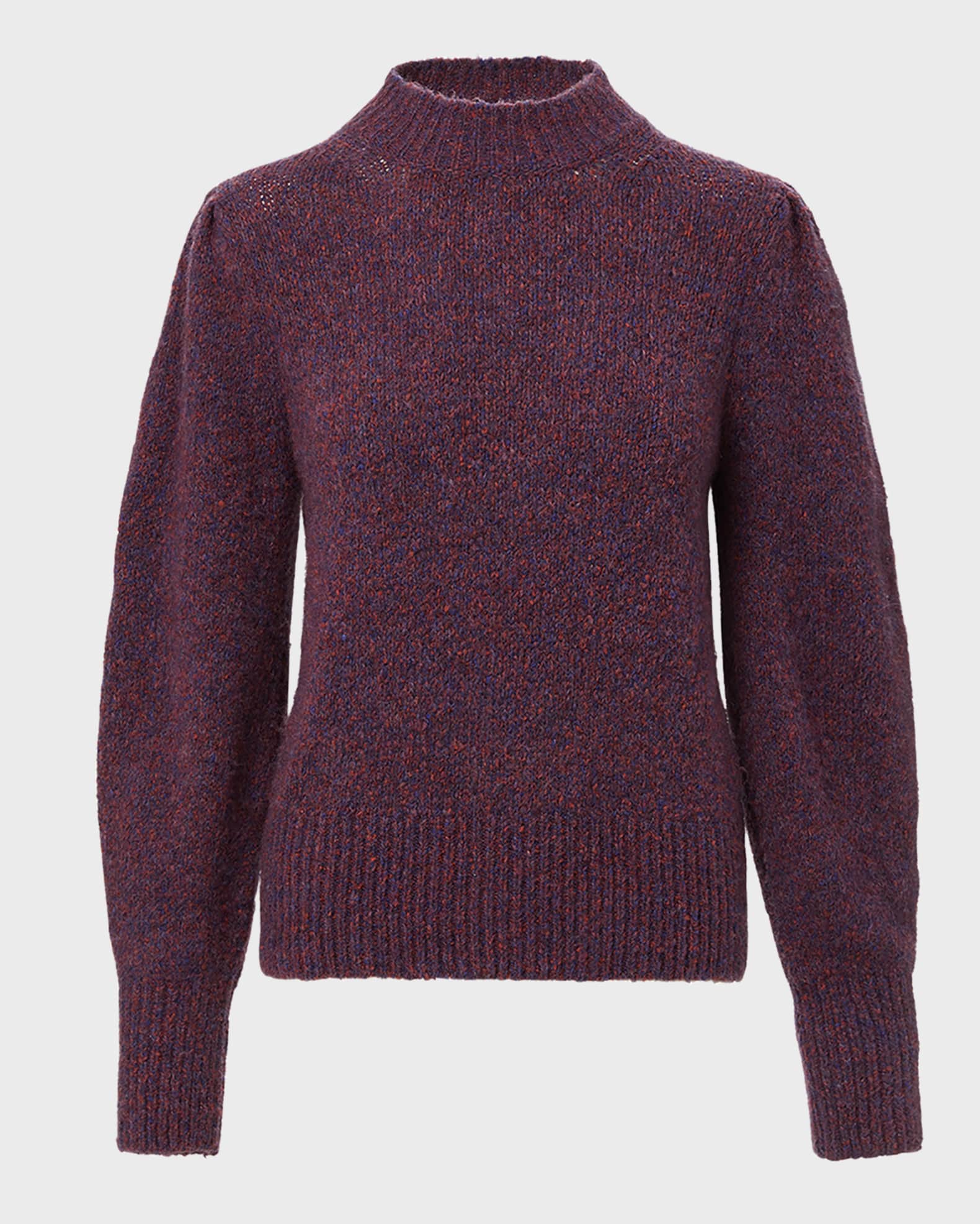 Veronica Beard Komal Knit Puff-Sleeve Sweater | Neiman Marcus