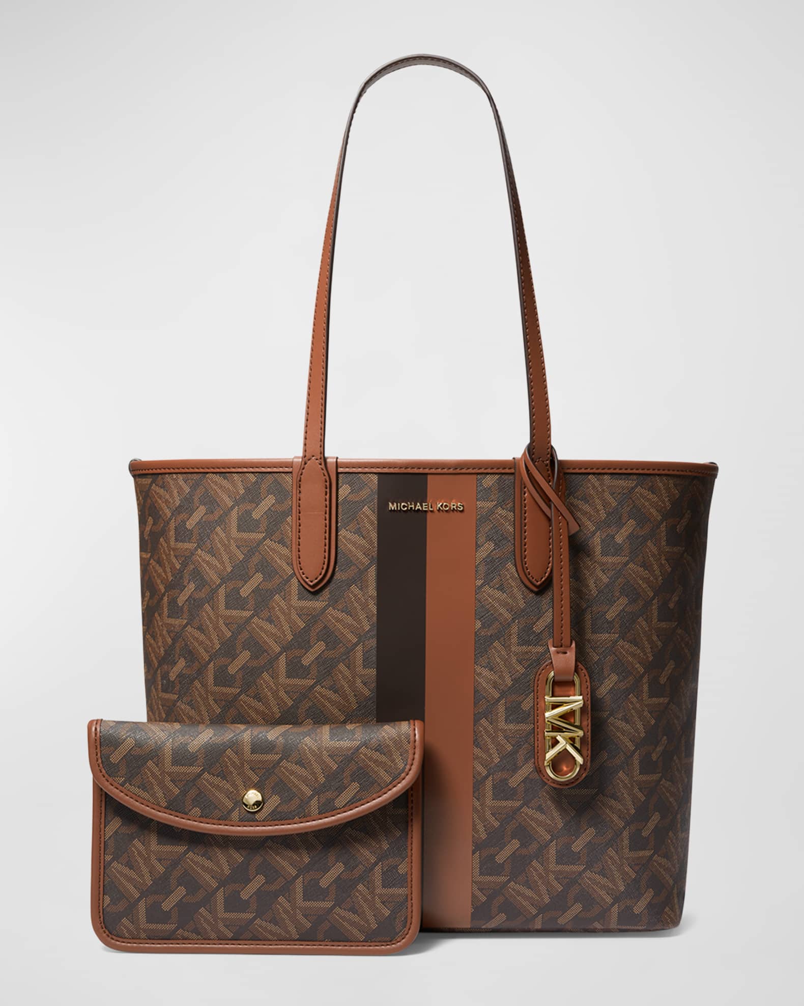 MICHAEL Michael Kors Large East West Chain Link Monogram Open Tote