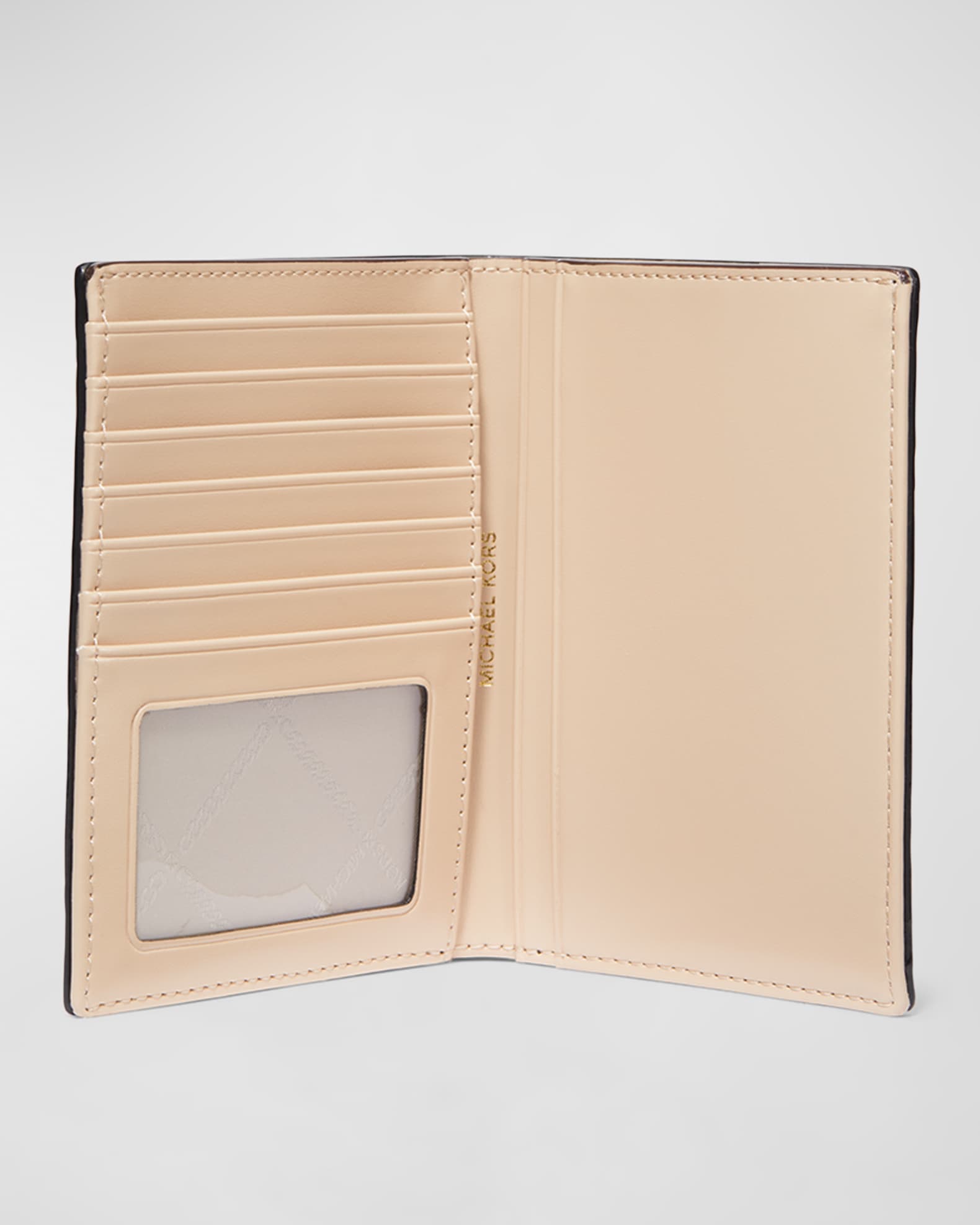 MICHAEL Michael Kors Monogram Metallic Wallet Passport Neiman Marcus