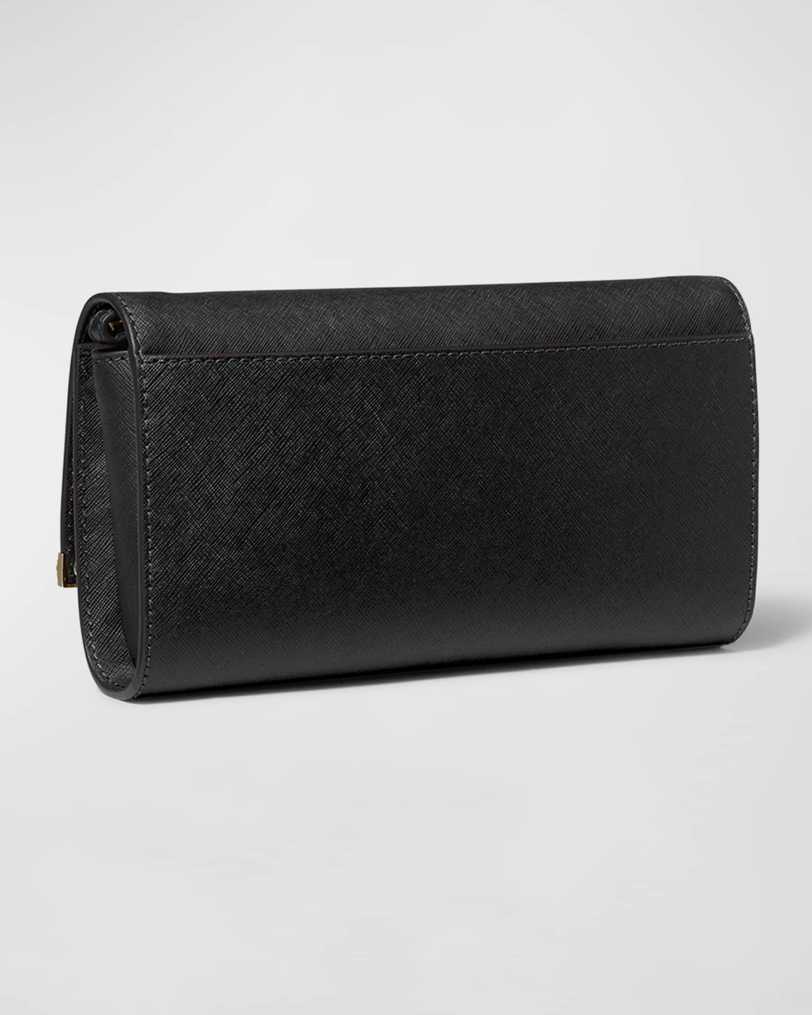MICHAEL Michael Kors Large East-West Leather Clutch Bag | Neiman Marcus