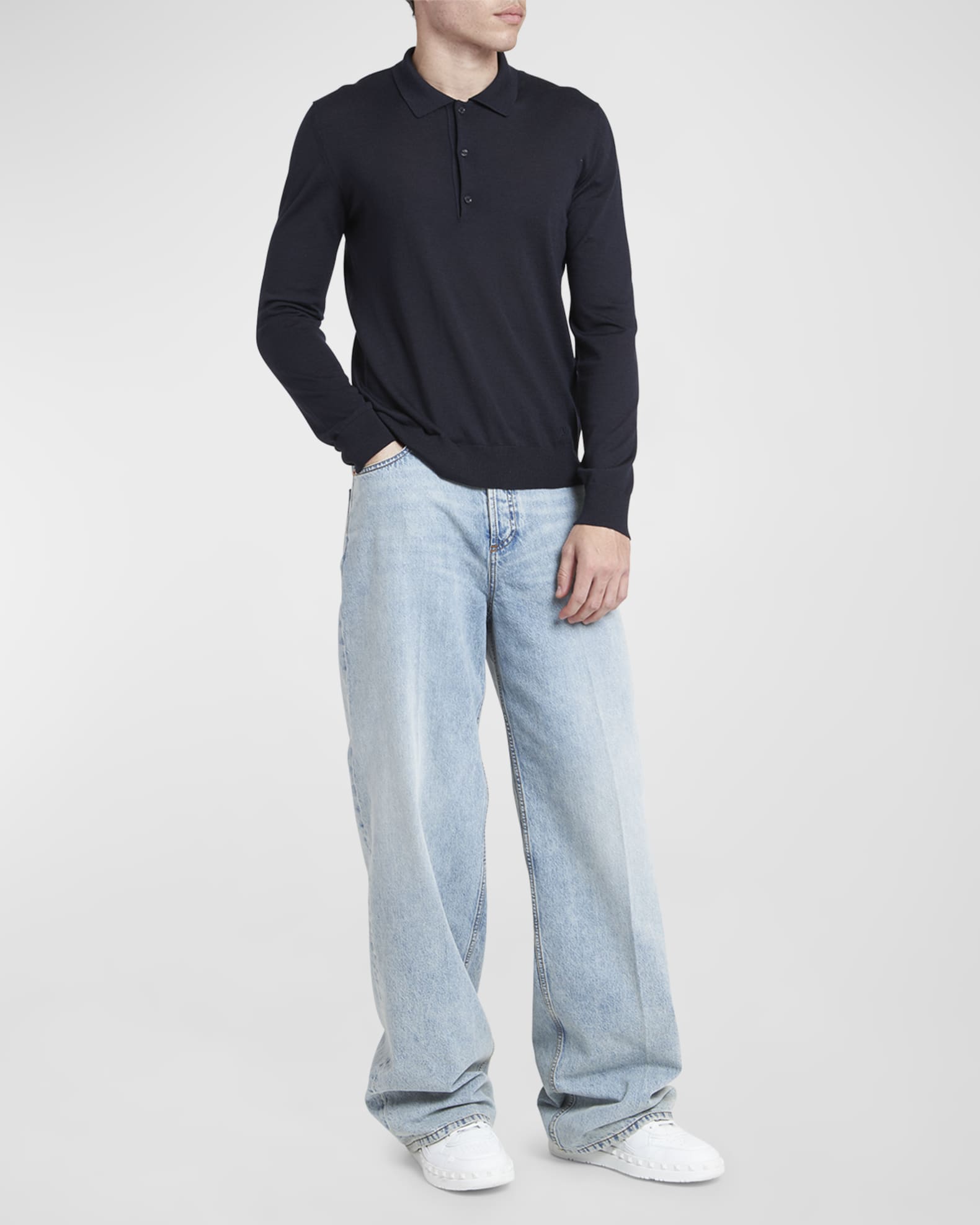 Men's Cashmere-Silk Polo Shirt 1