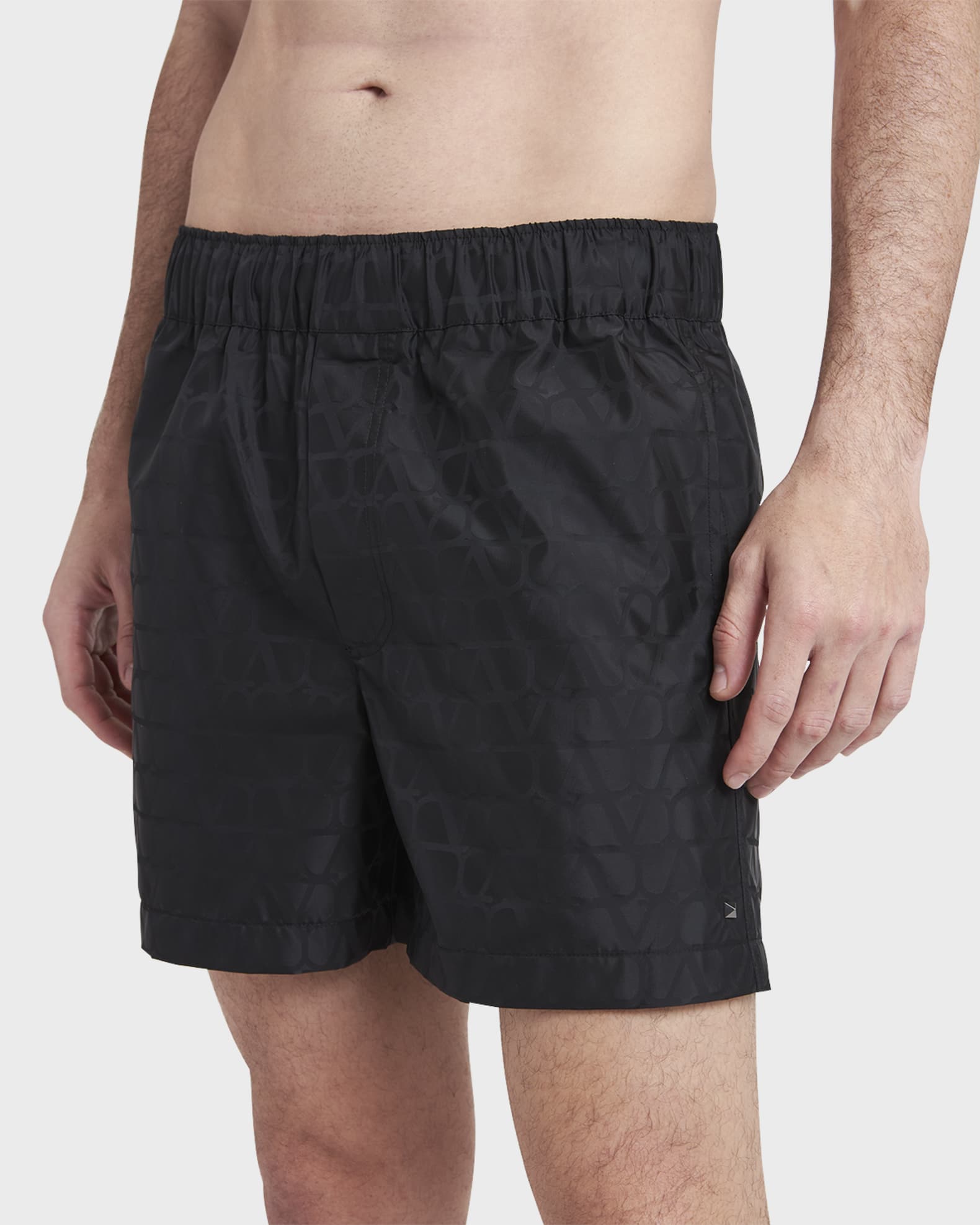 Valentino Black Toile Iconographe Swim Shorts