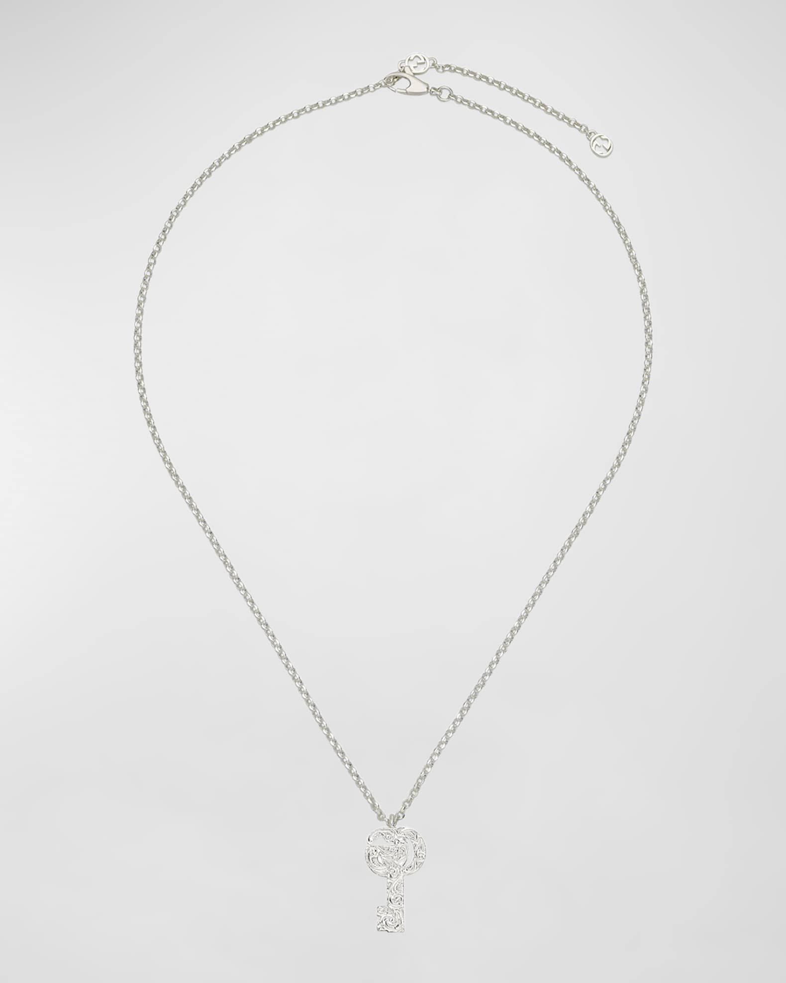 Gucci GG Marmont Sterling Silver Key Necklace | Neiman Marcus