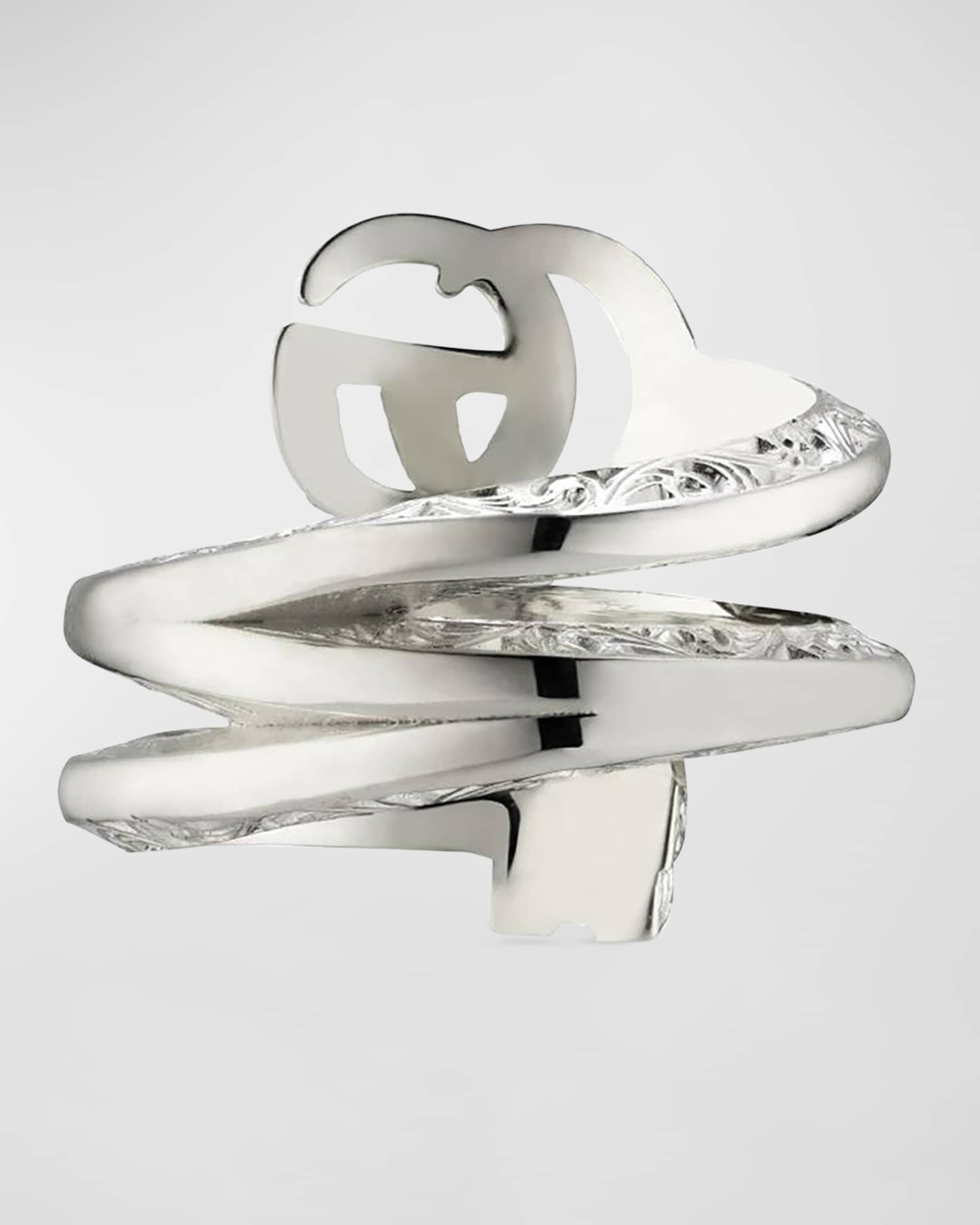 Gucci GG Marmont Key 3Turn Sterling Silver Ring Neiman Marcus