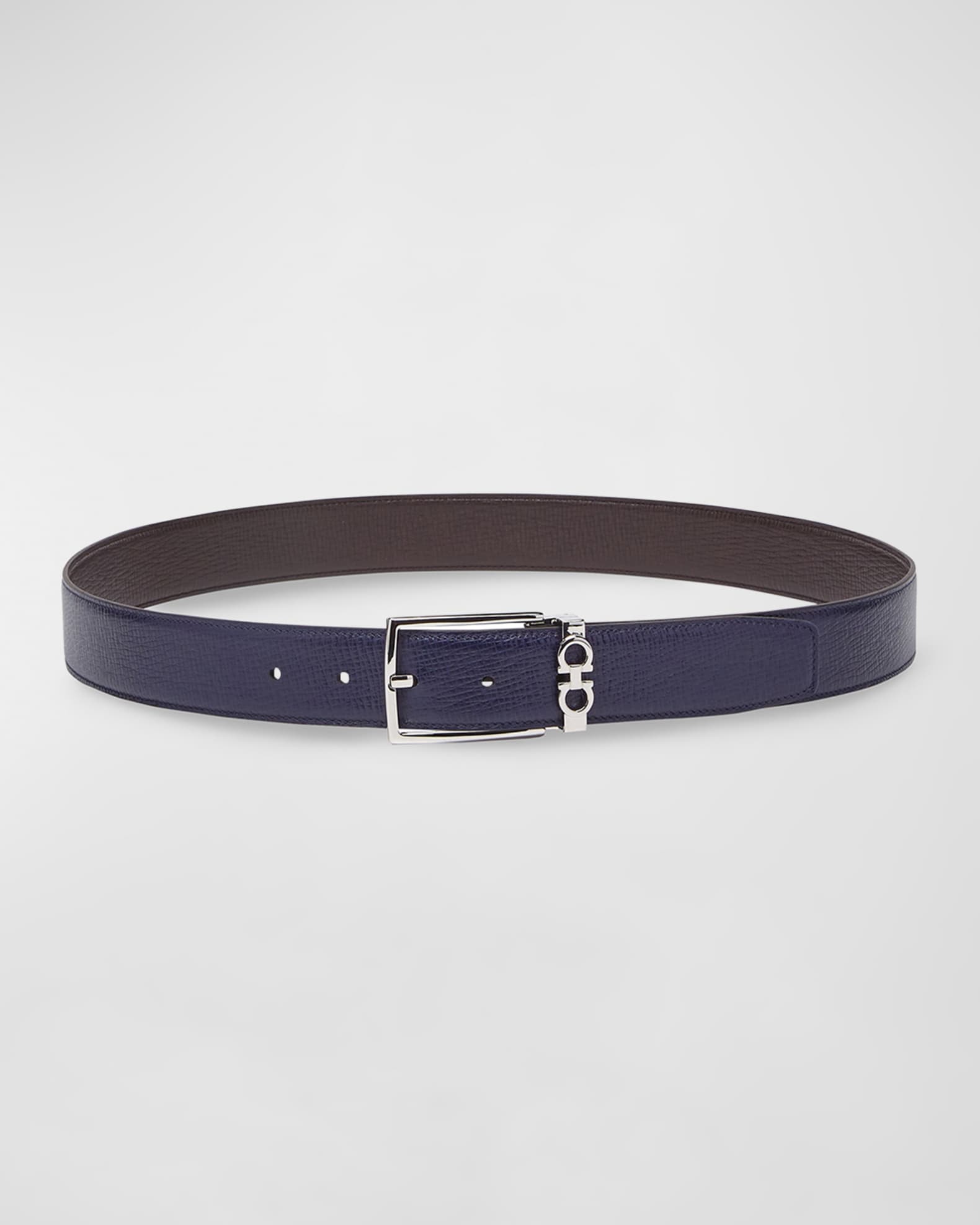 Ferragamo Men's Gancini Reversible Revival Leather Belt