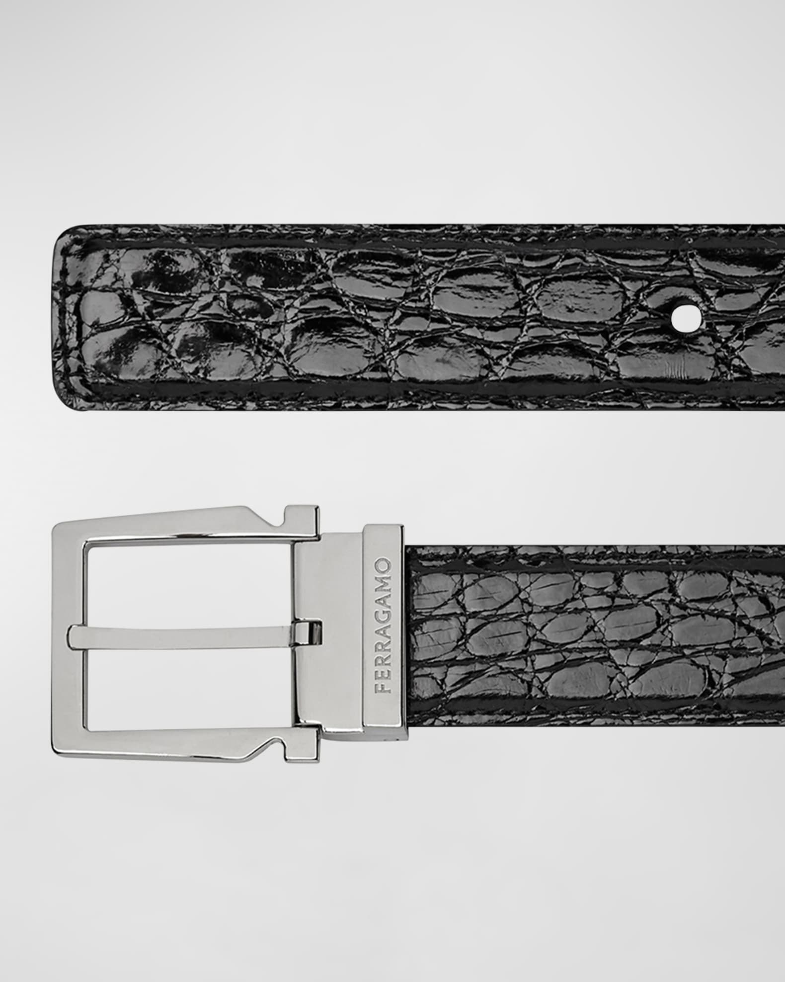 Ferragamo crocodile belt shop