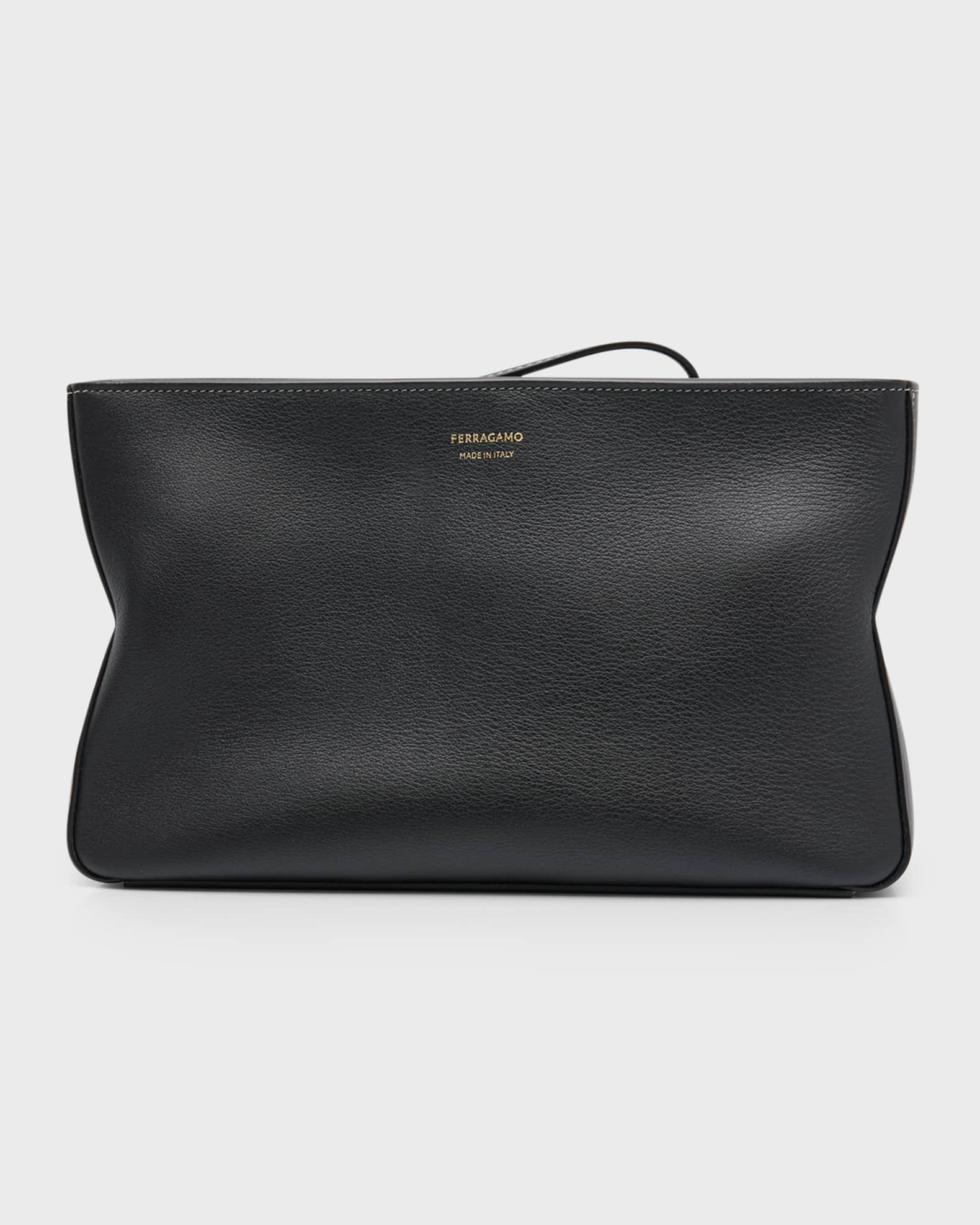 Ferragamo Men s Star Soft Leather Zip Pouch Neiman Marcus