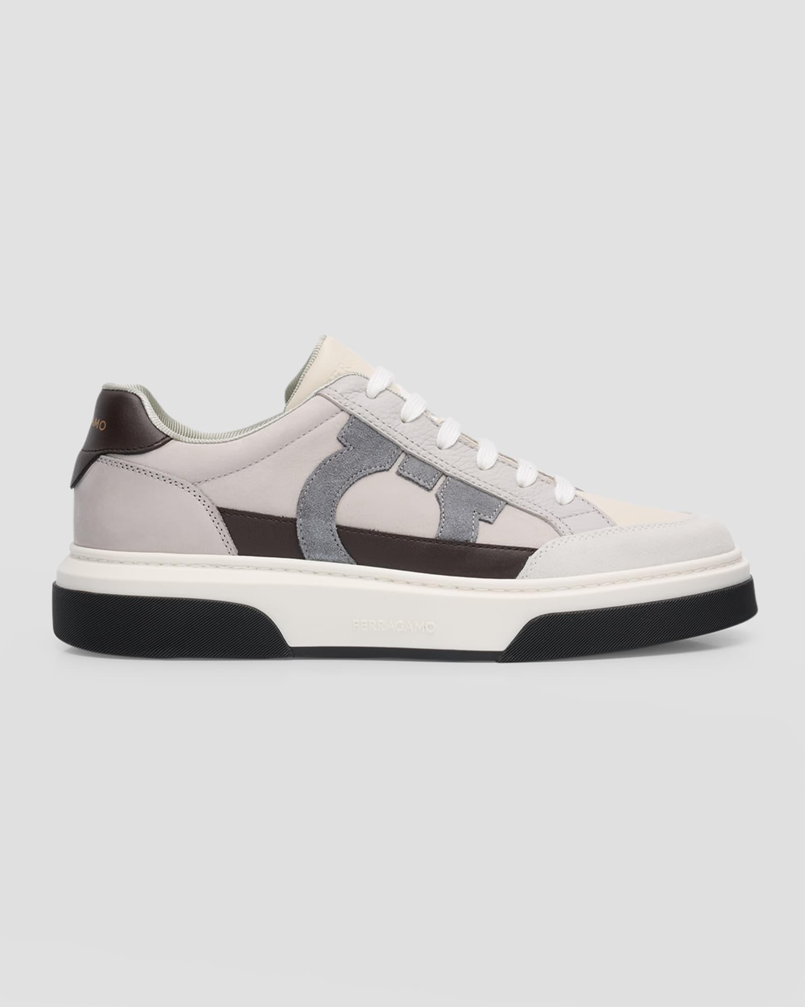 Men's Cassina Gancini Leather Low-Top Sneakers 0