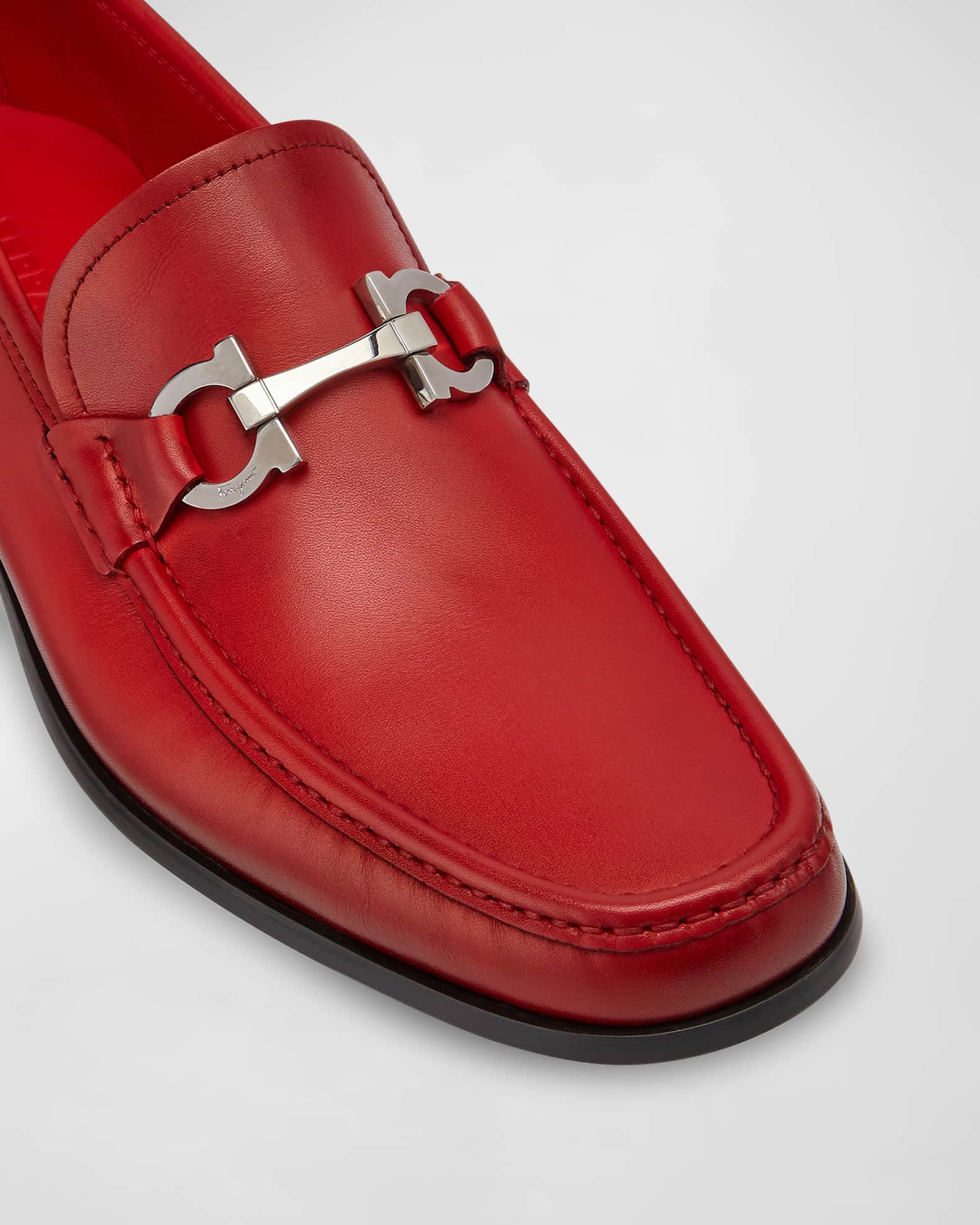Ferragamo loafers red clearance