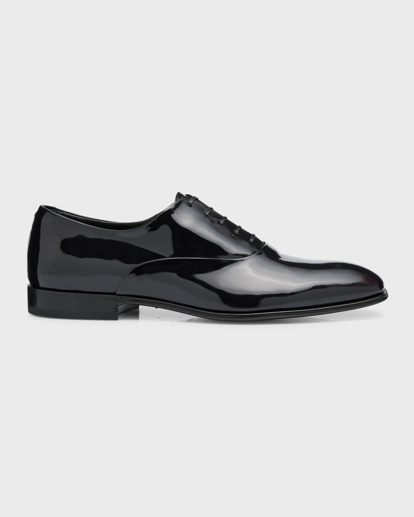 Ferragamo Men's Denzel Patent Leather Oxfords | Neiman Marcus