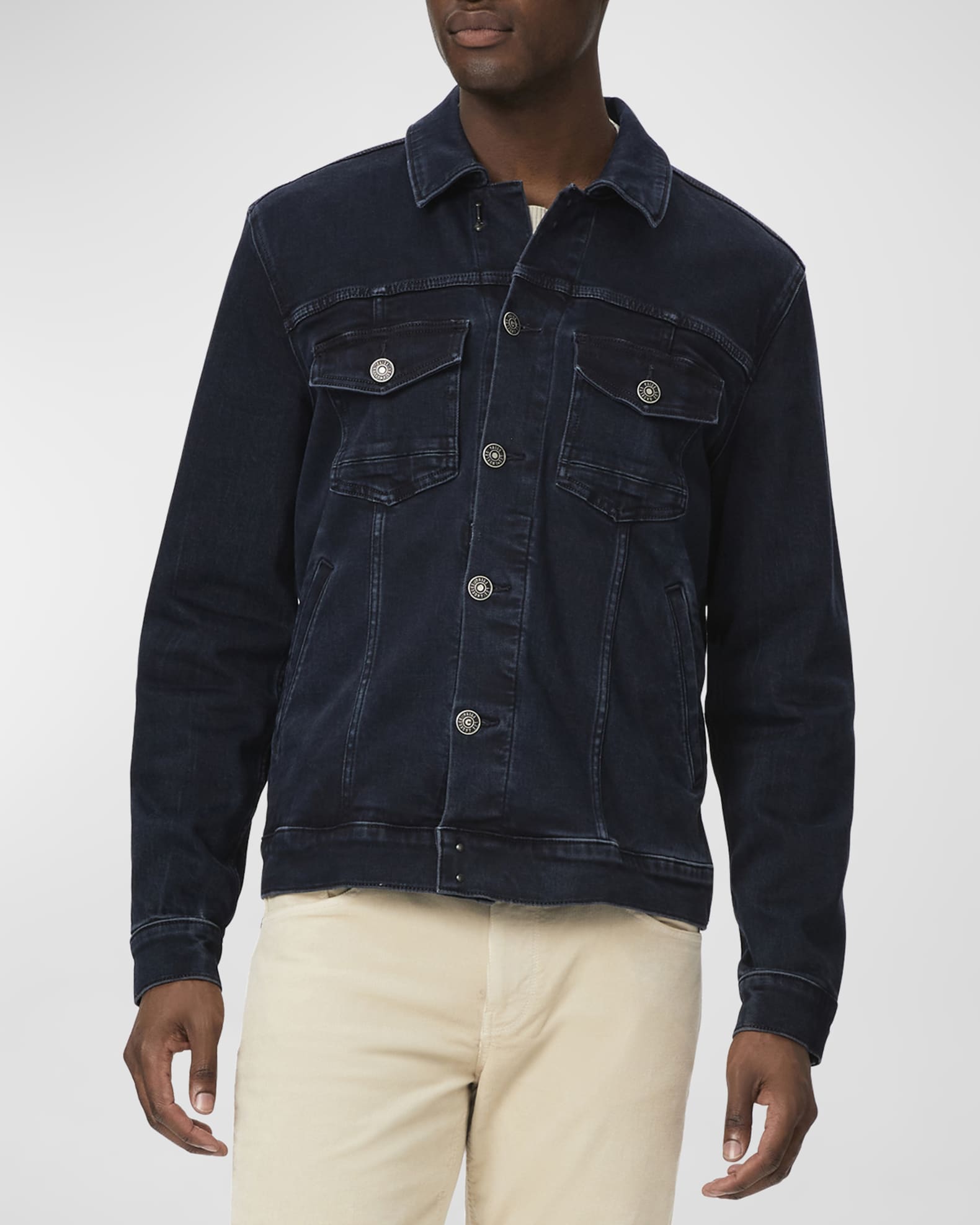 Dvbfufv Men's Jacquard Denim Jacket Loose Top Autumn Distressed Denim  Jacket at  Men’s Clothing store