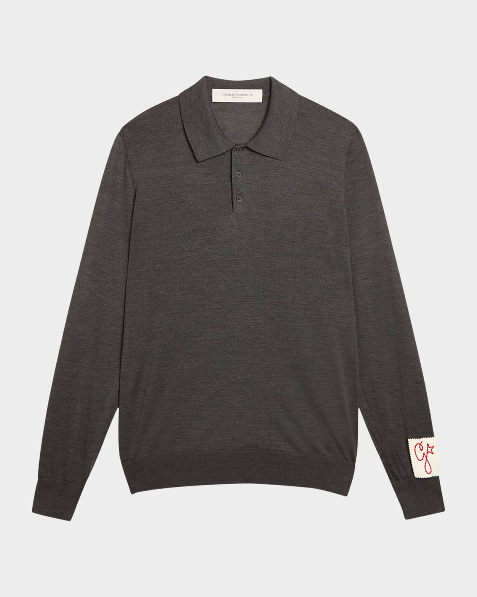 Men's Wool Knit Polo Shirt 0