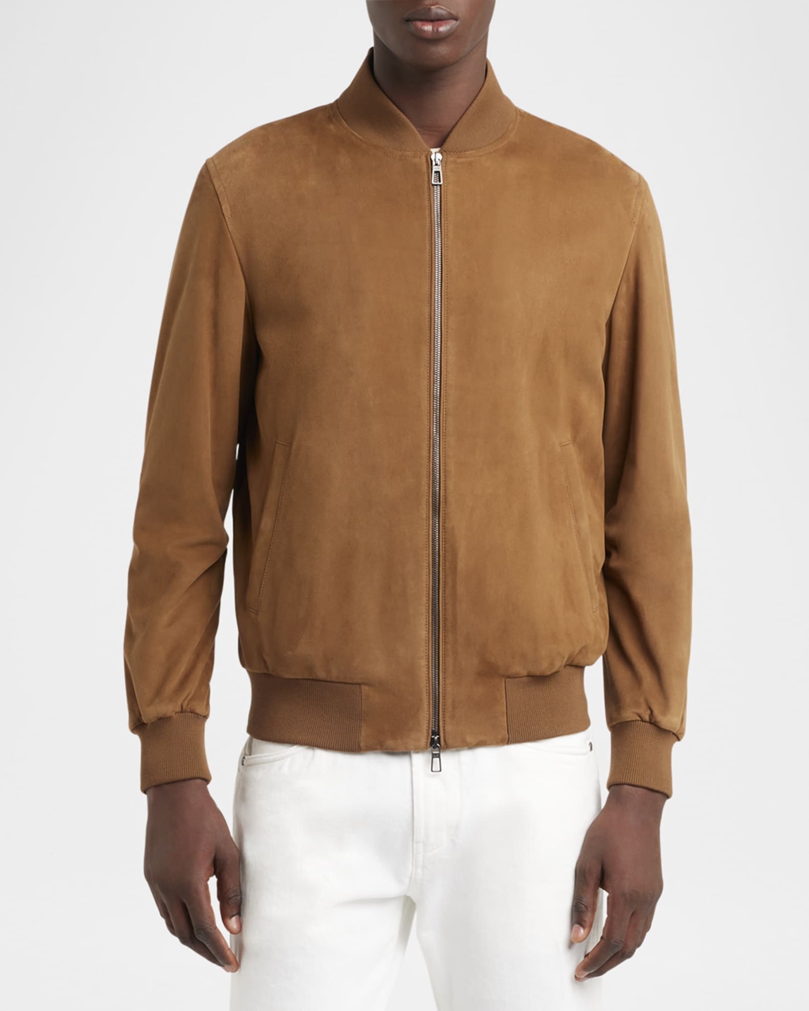 Men's Suede Bomber Jacket | Neiman Marcus