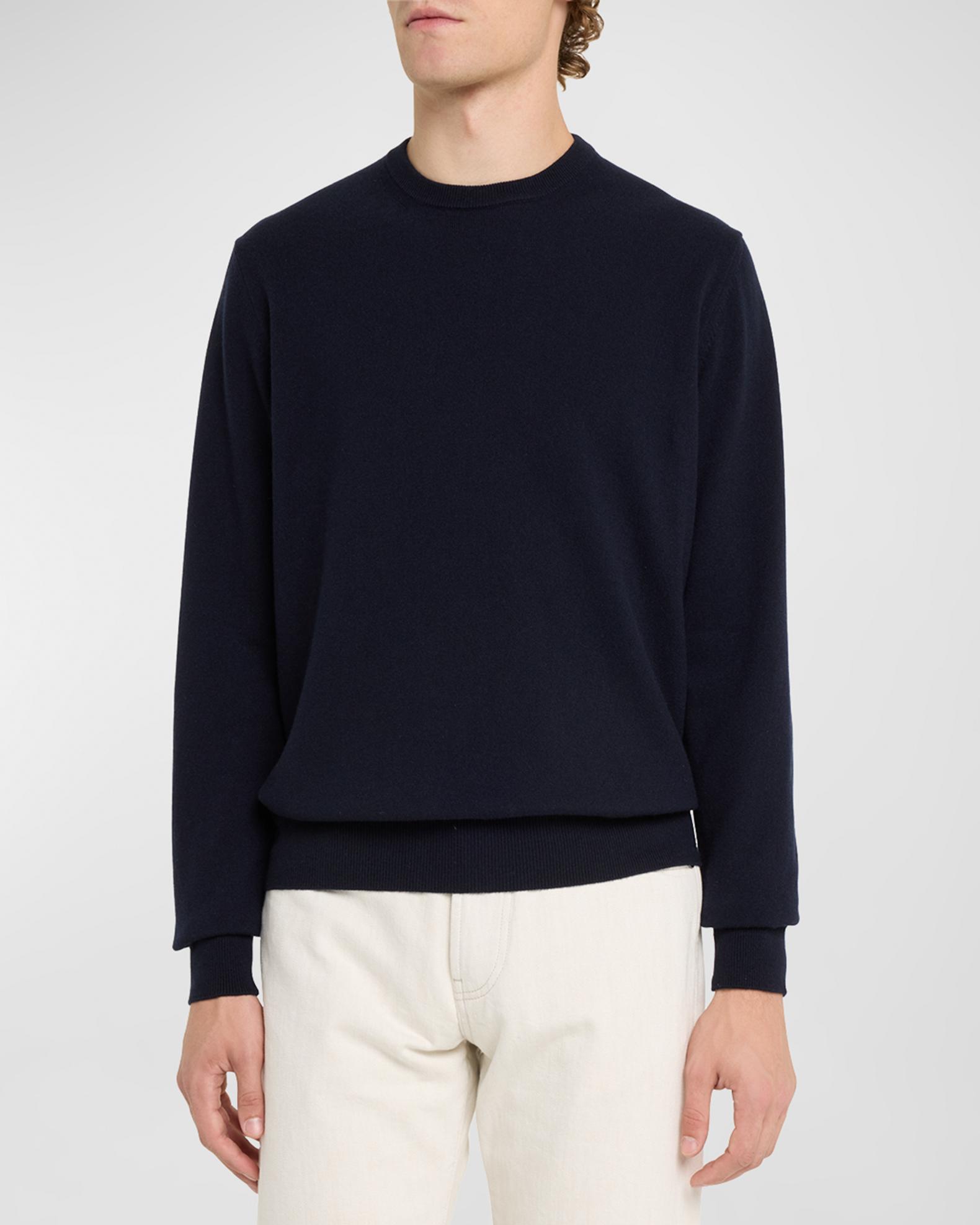 Loro Piana Men's Baby Cashmere Sweater White