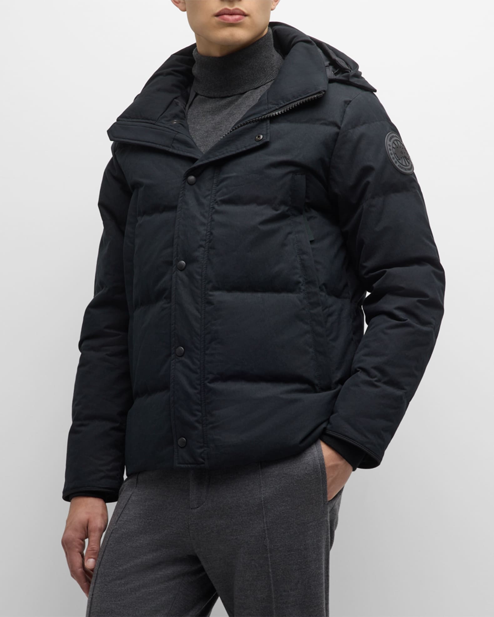 Canada Goose Men's Coated Wyndham Black Label Parka | Neiman