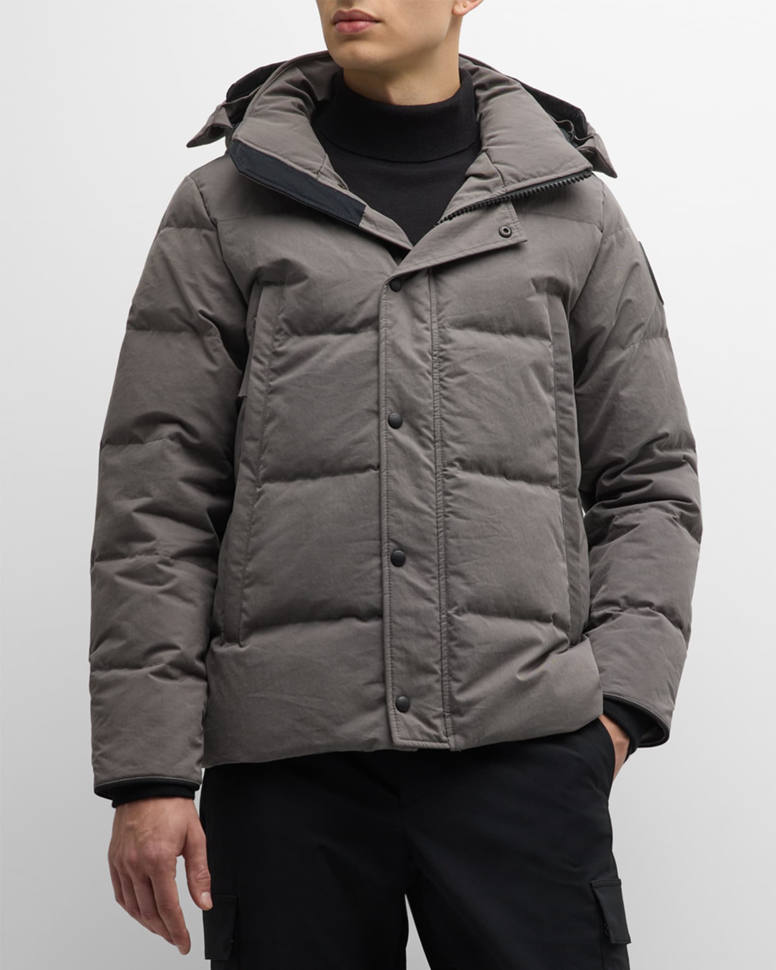 Canada goose wyndham parka black clearance