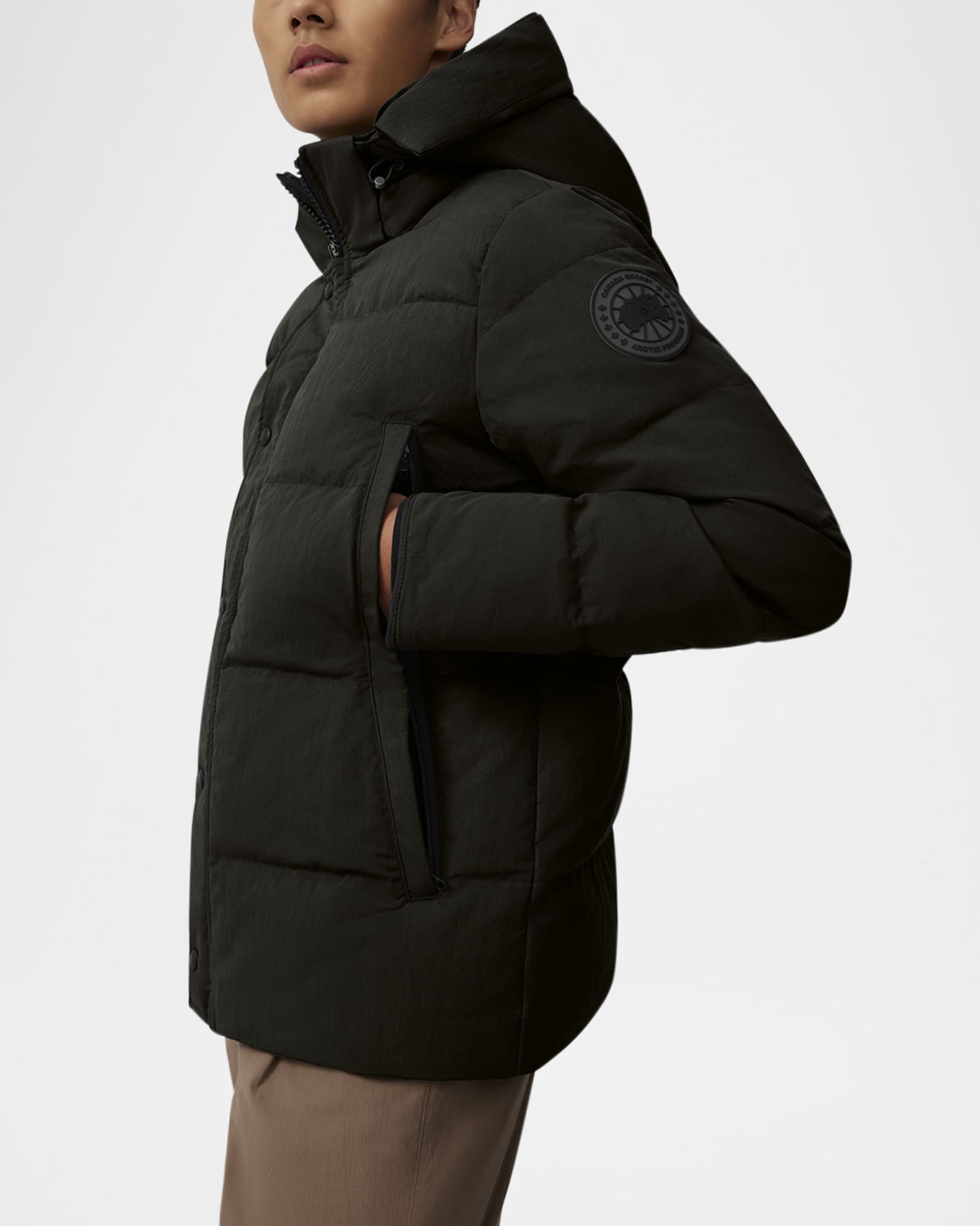 Canada Goose Men's Coated Wyndham Black Label Parka | Neiman Marcus