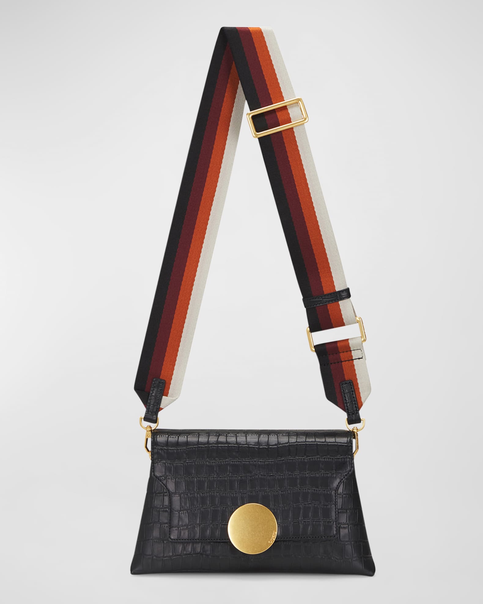 Oryany Lottie Flap CrocEmbossed Crossbody Bag Neiman Marcus