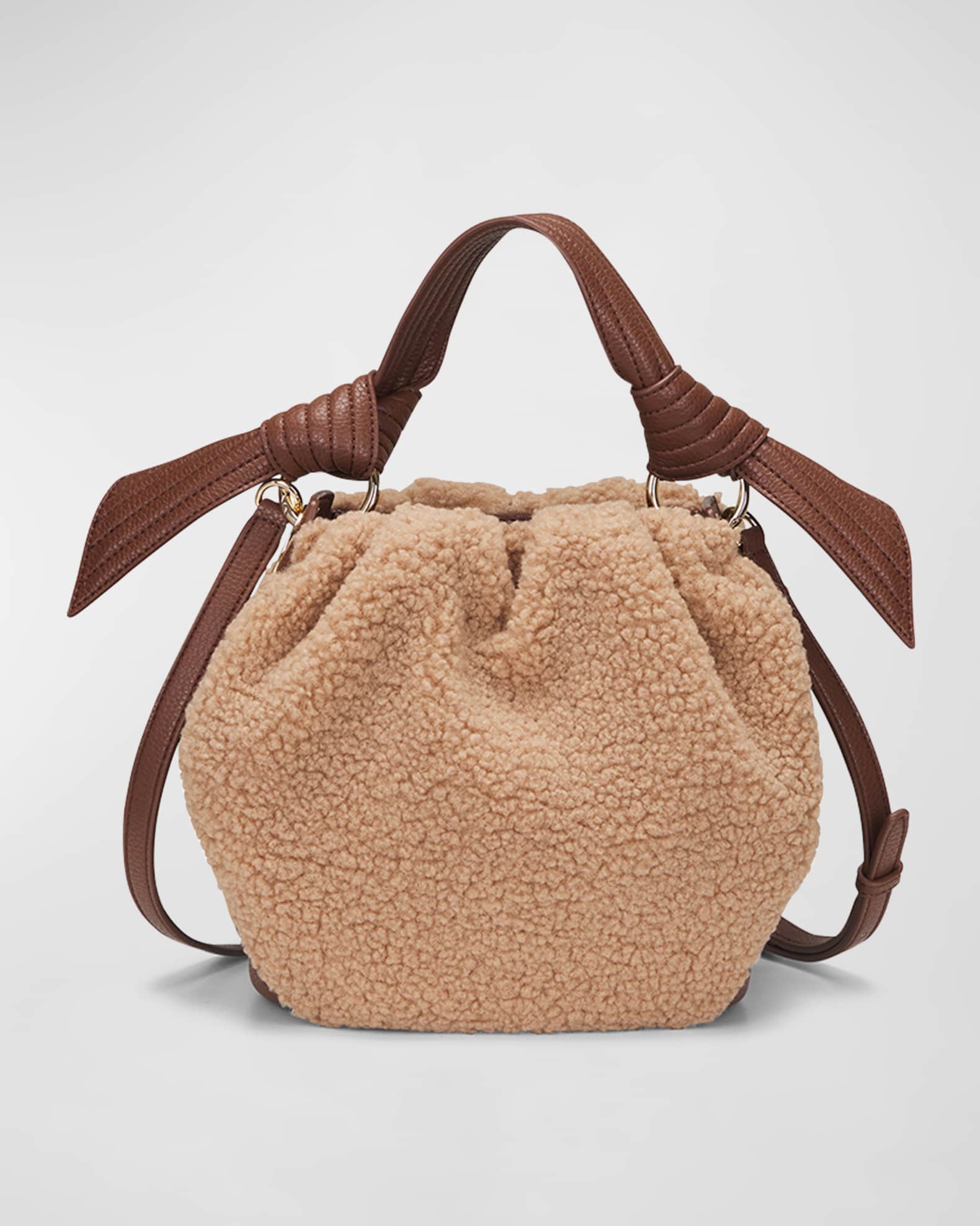 Faux fur bucket bag discount