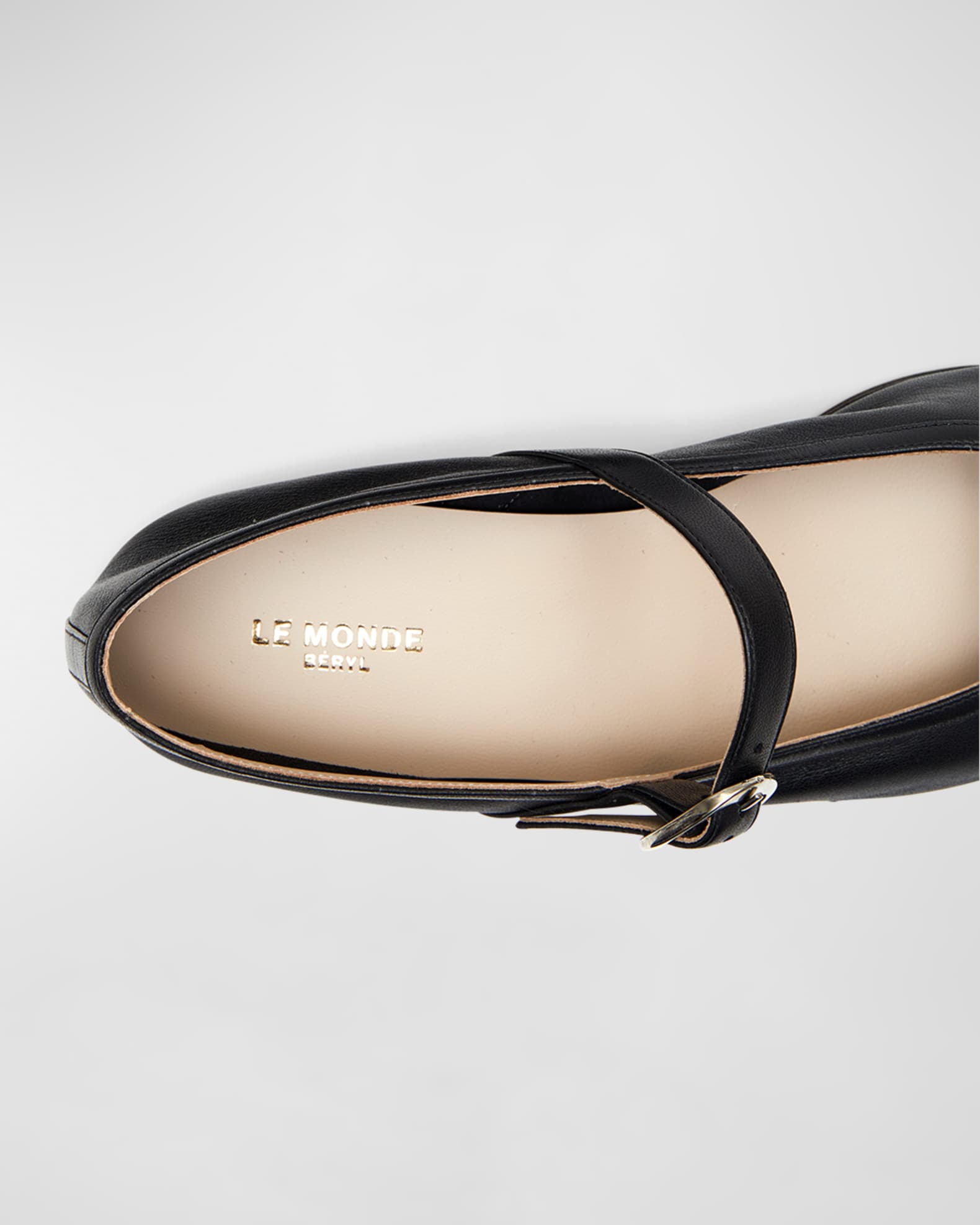 Leather Mary Jane Ballerina Flats 1