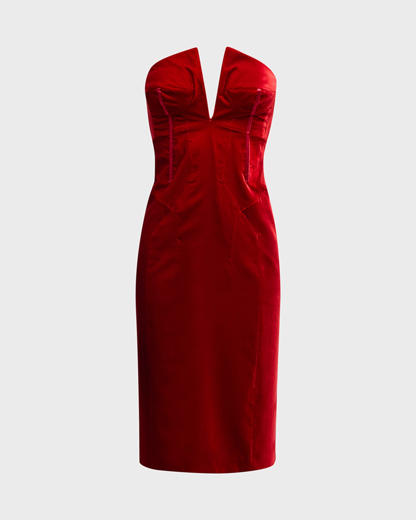Tom ford red ruched dress on sale