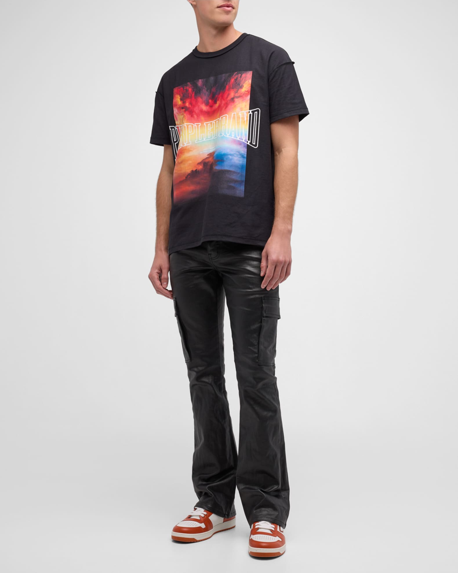 Men's Patent Film Cargo Pants 1