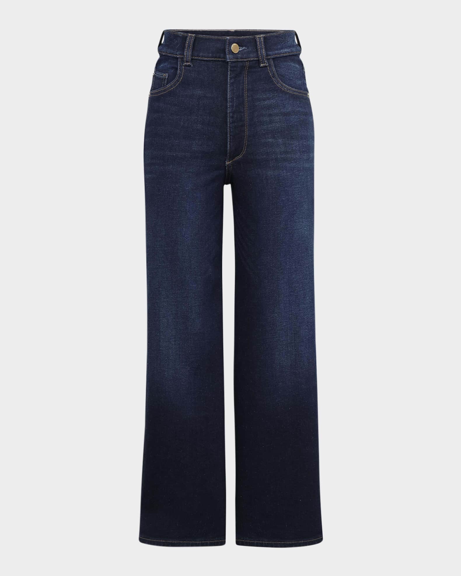 Vintage Hand-Brushed Wide-Leg Jeans_BDHL8241 main image 1