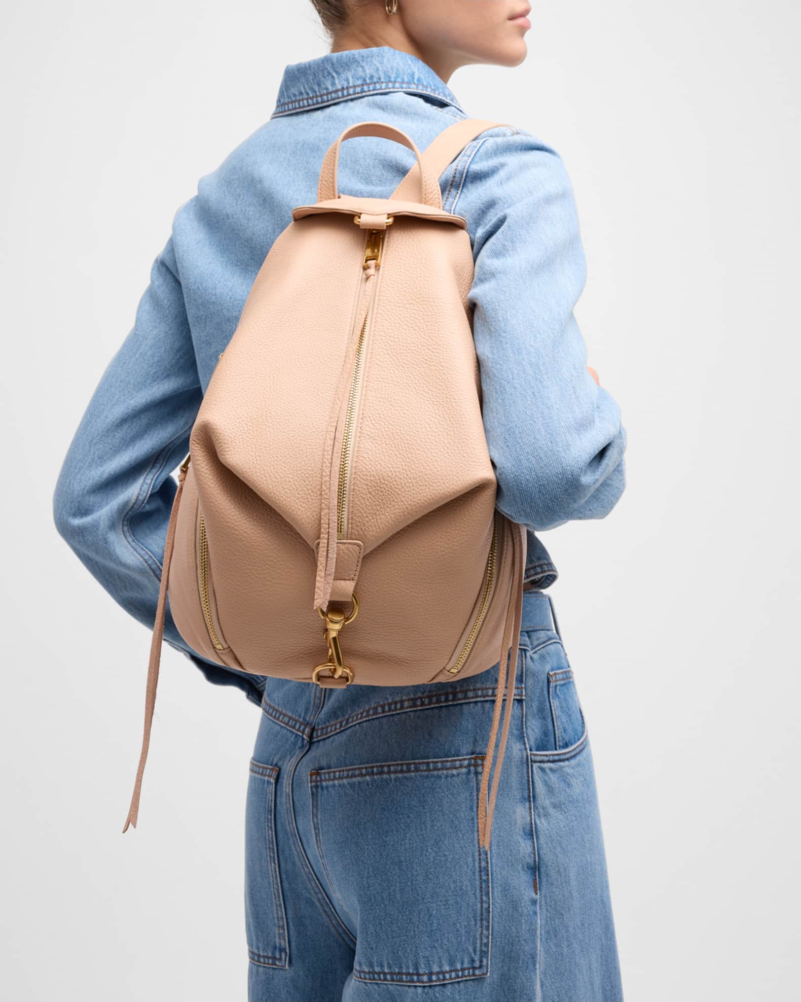 Rebecca Minkoff Julian Faux Leather Zip Backpack