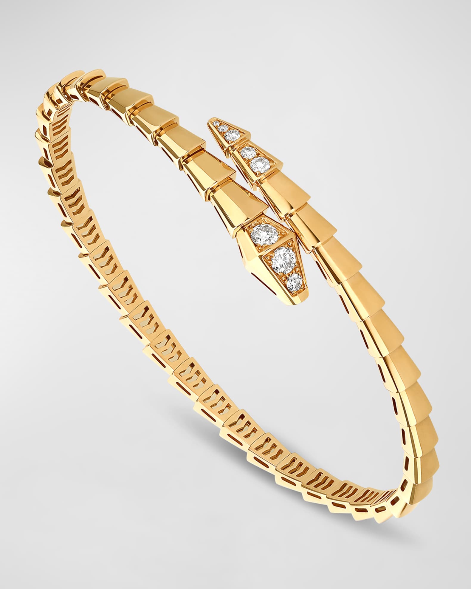 Serpenti Viper 18K Yellow Gold Diamond Bracelet Neiman Marcus