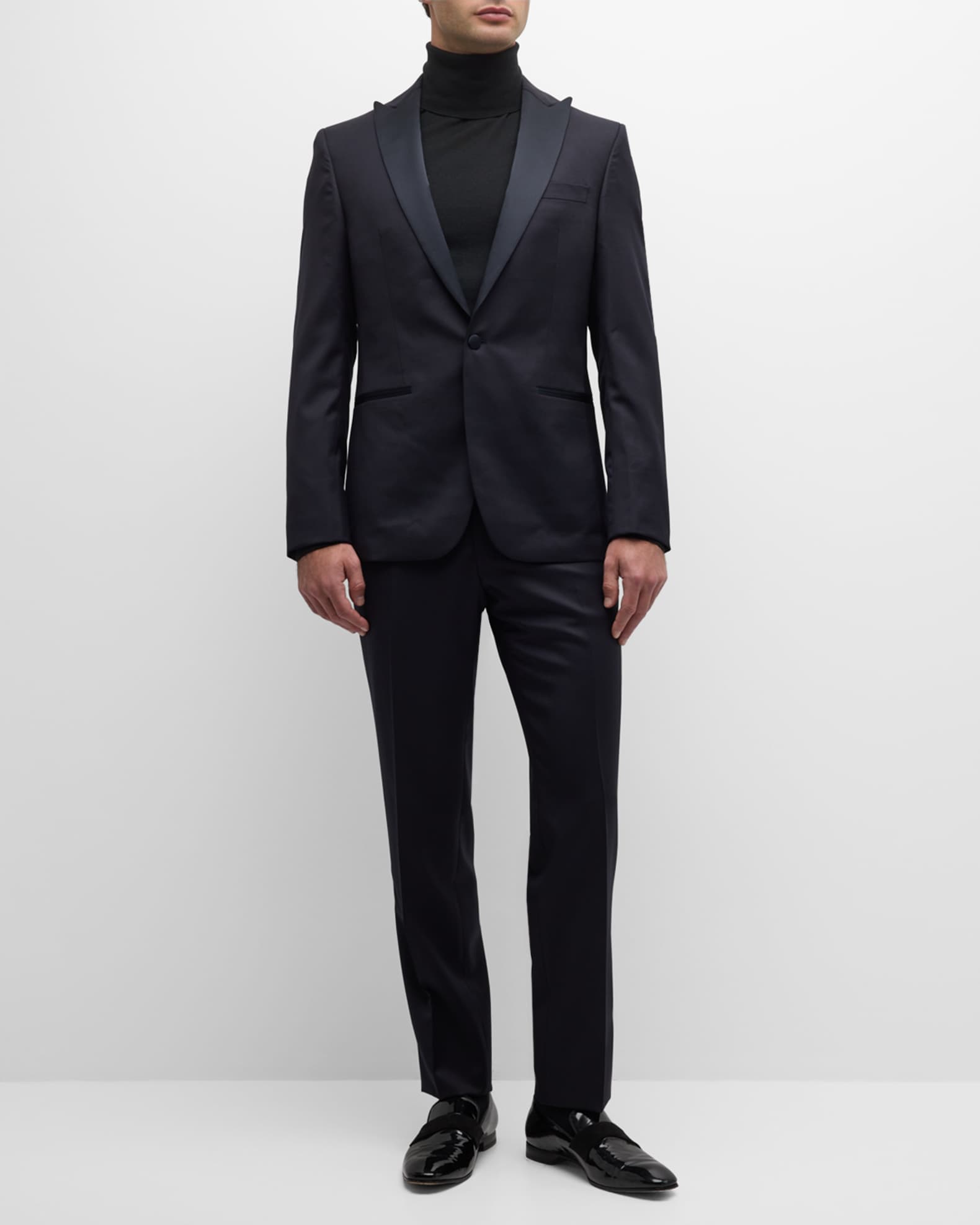 Paul Stuart Men's Wool Peak-Lapel Tuxedo | Neiman Marcus