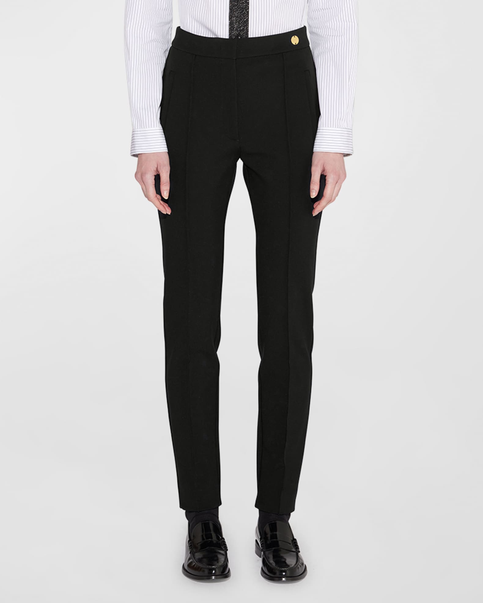 Cortina Cropped Skinny Pintuck Trousers 0
