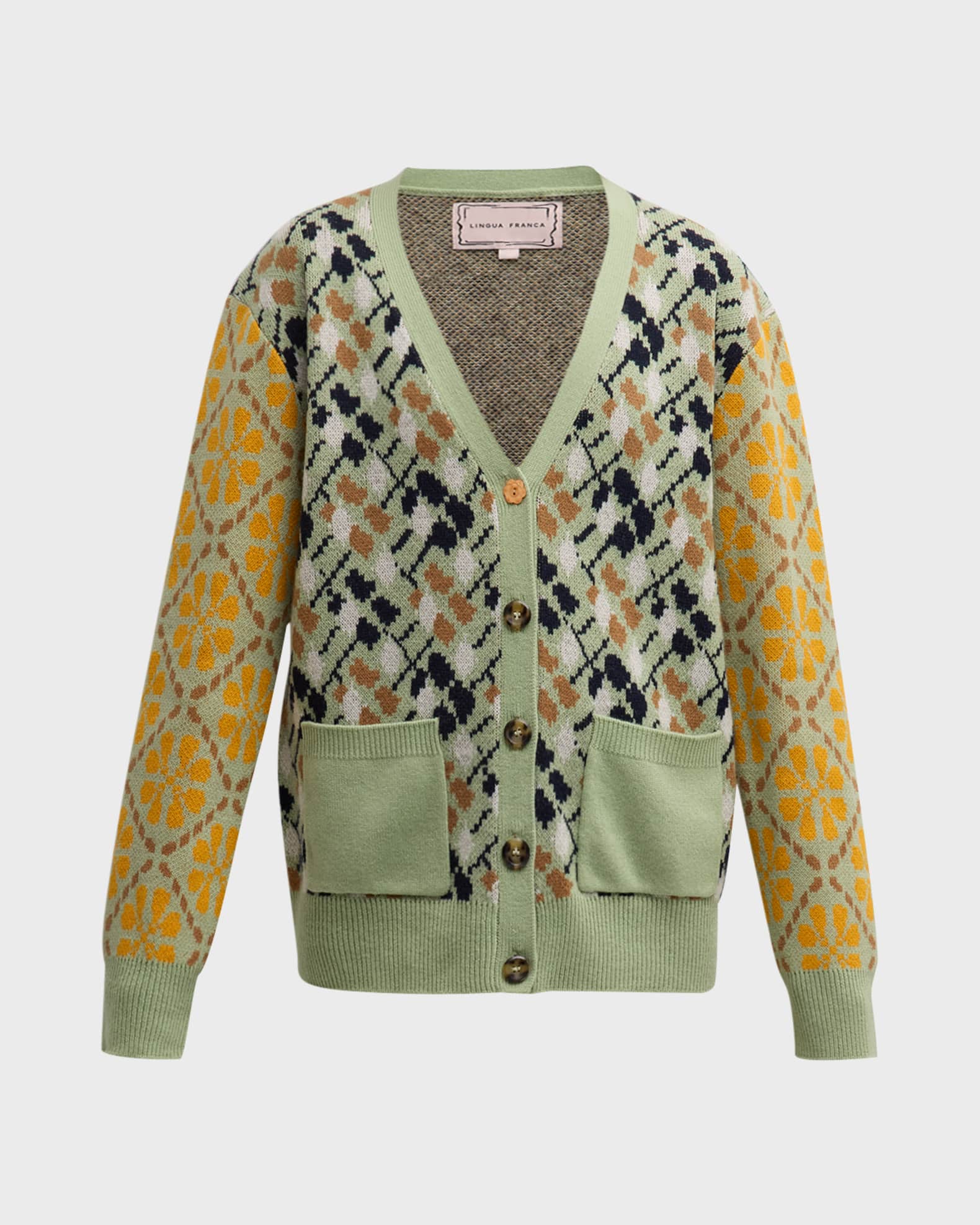 Argyle Floral Jacquard Sweater Collection | Neiman Marcus