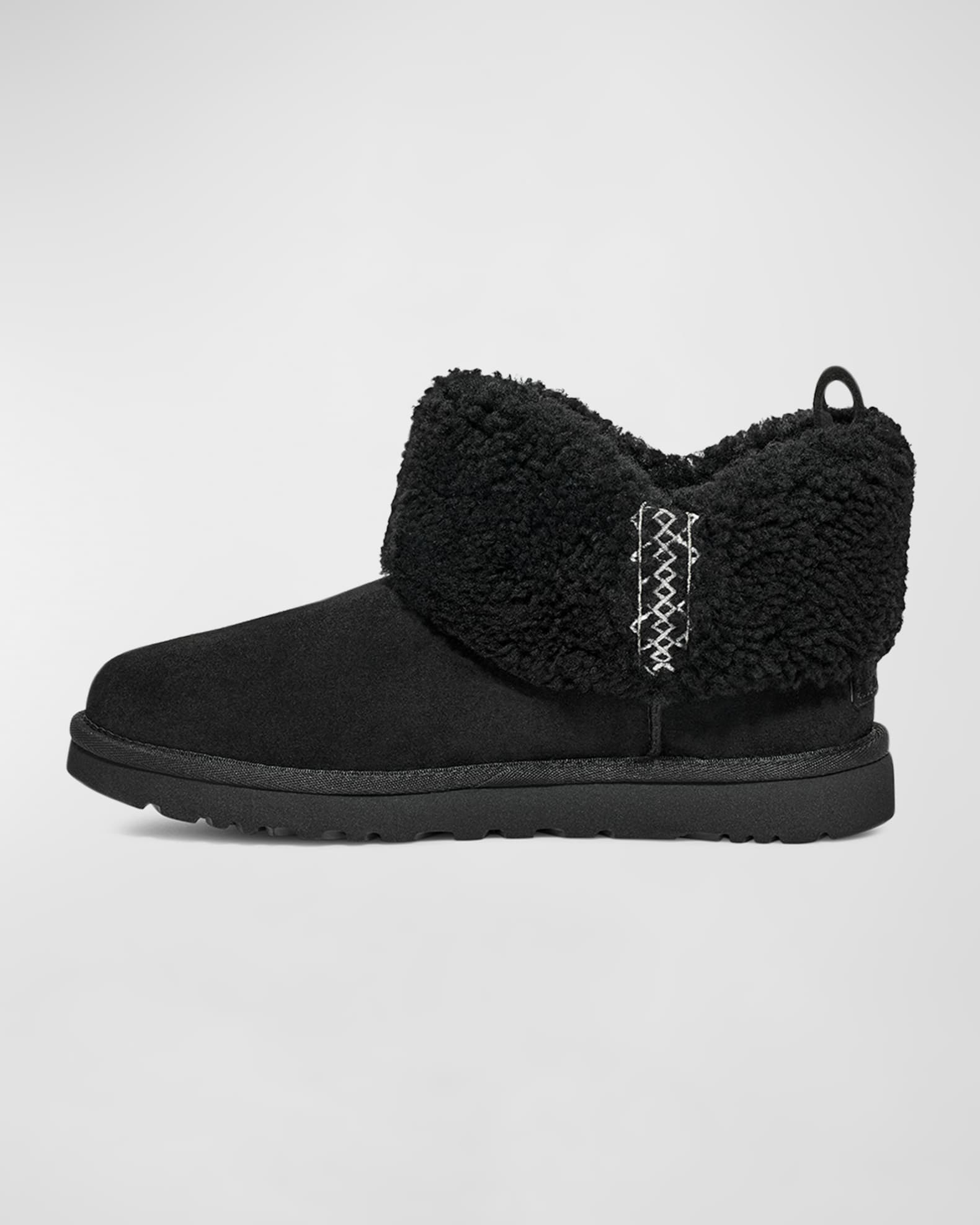 UGG Ultra Mini Braid Suede Classic Ankle Boots | Neiman Marcus