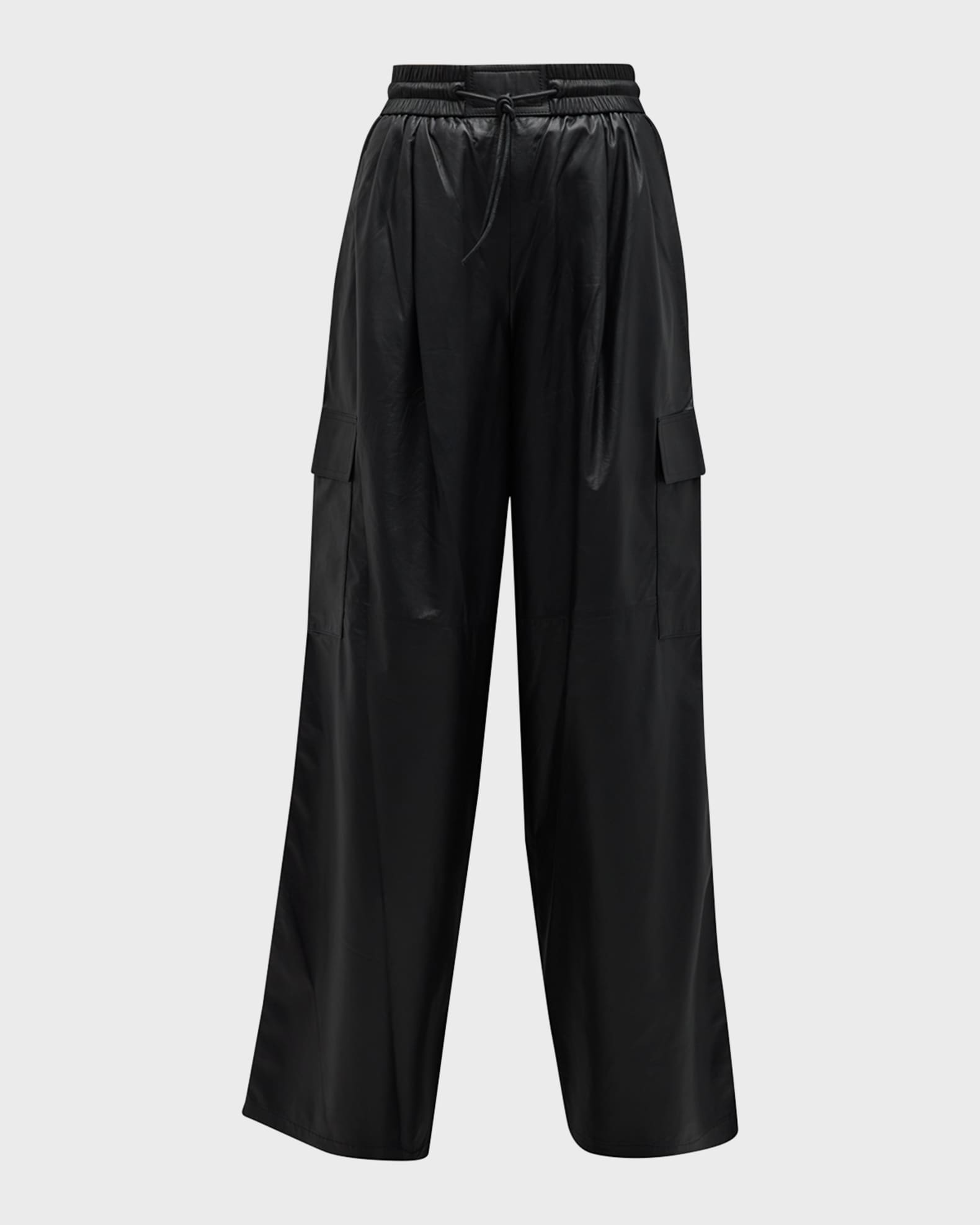 Nappa Lambskin Leather Cargo Pants  0