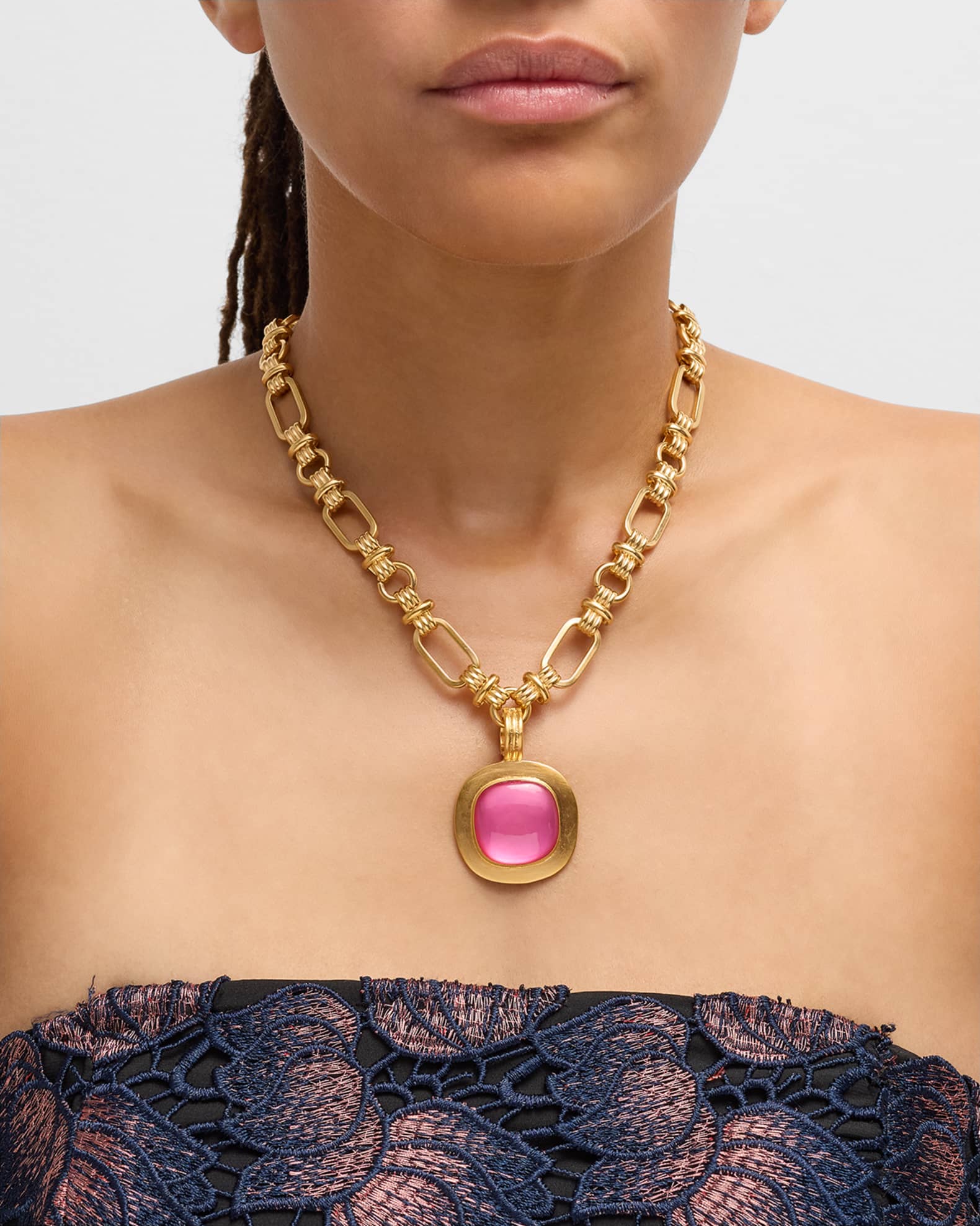Pippa Pink Pendant Necklace 1