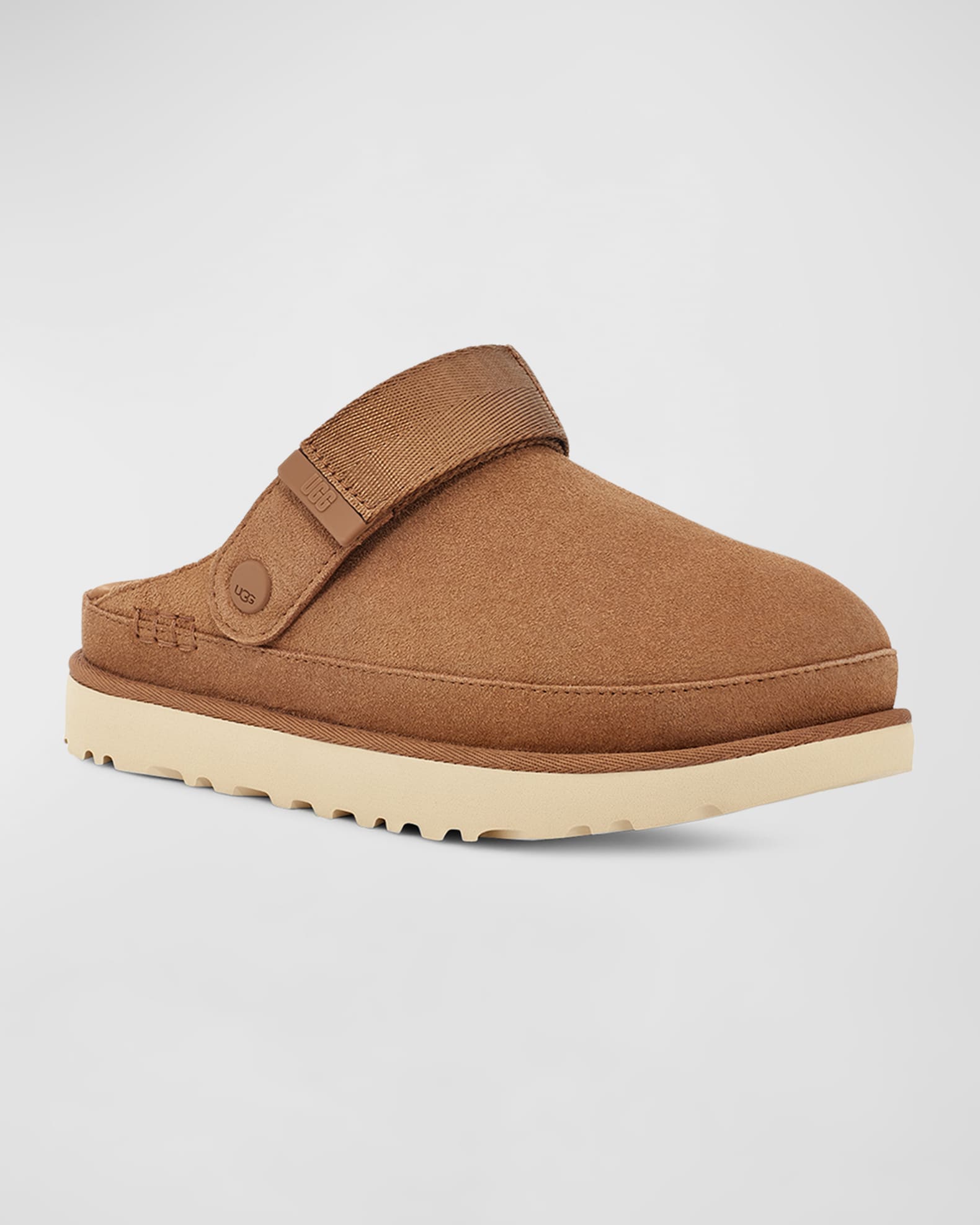 UGG SUEDE GOLDENSTAR HI SLINGBACK PLATFORM SANDALS, WOMEN US