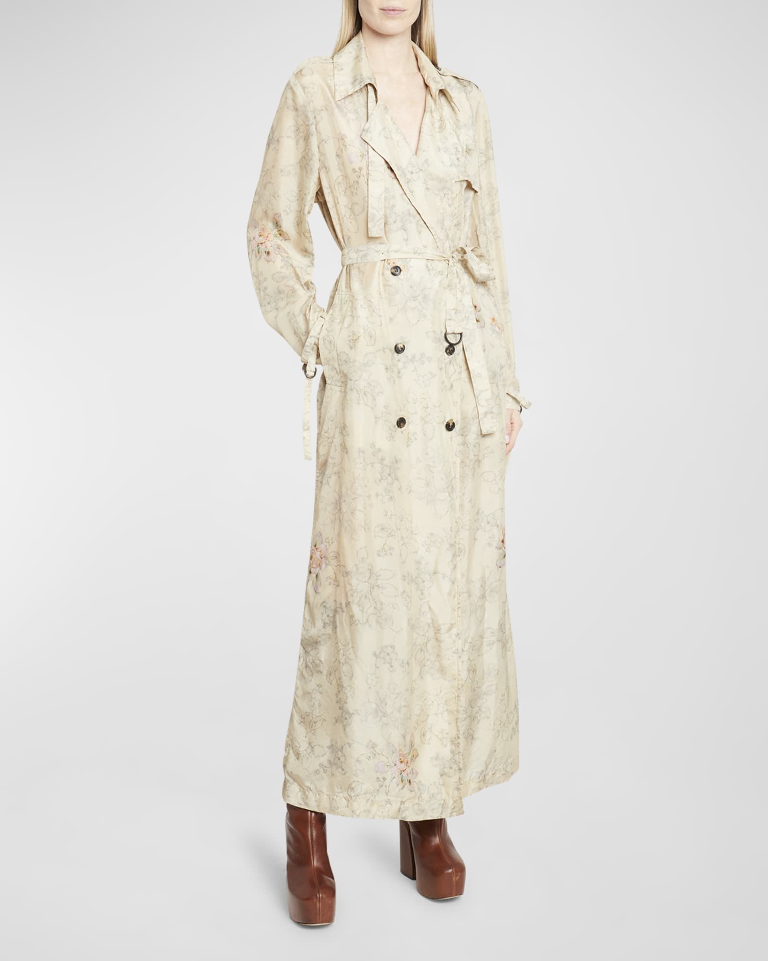 Louis Vuitton Silk-Lined Trench Coat - Neutrals Coats, Clothing