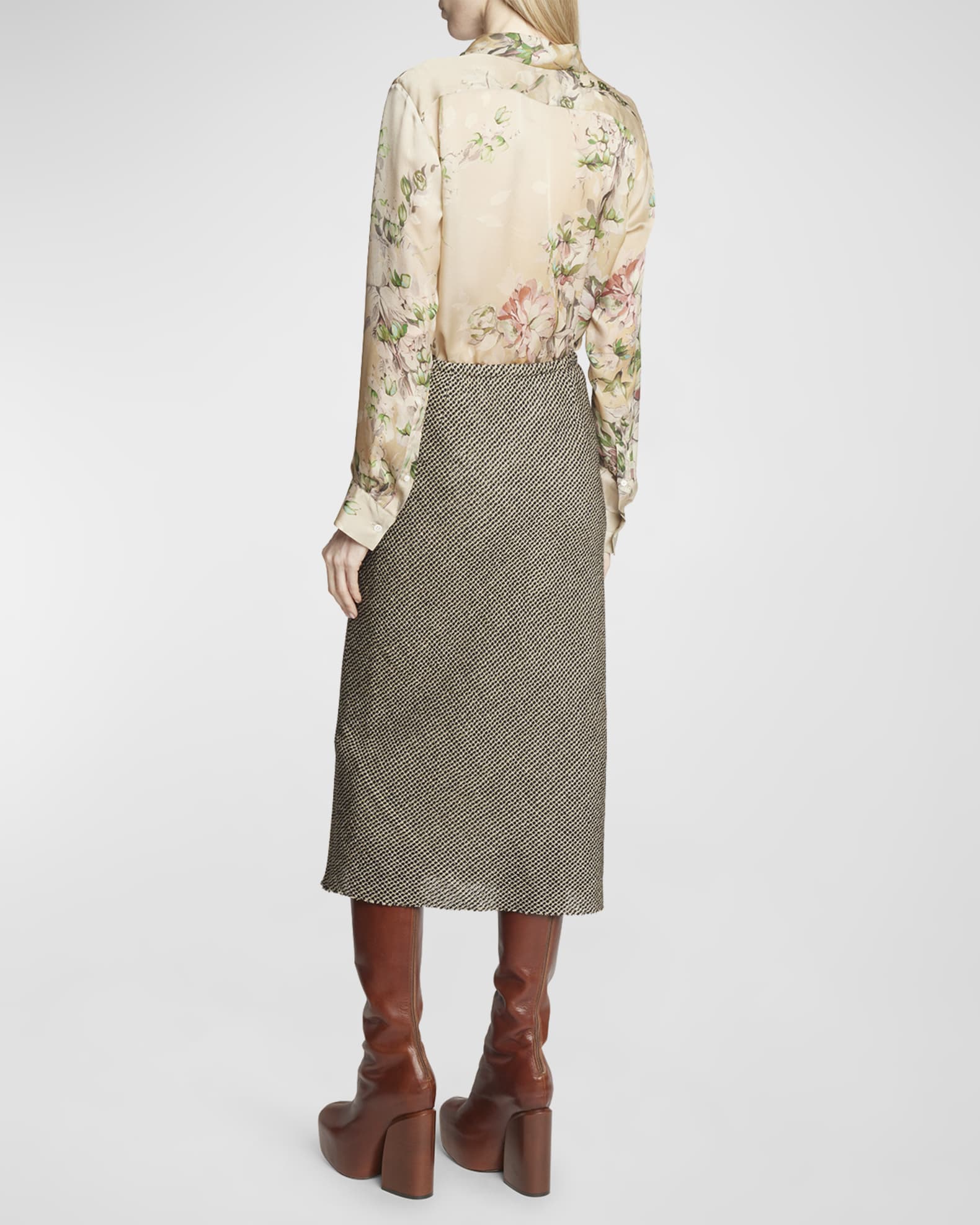 DREAMY NIGHTS WOVEN MIDI SKIRT