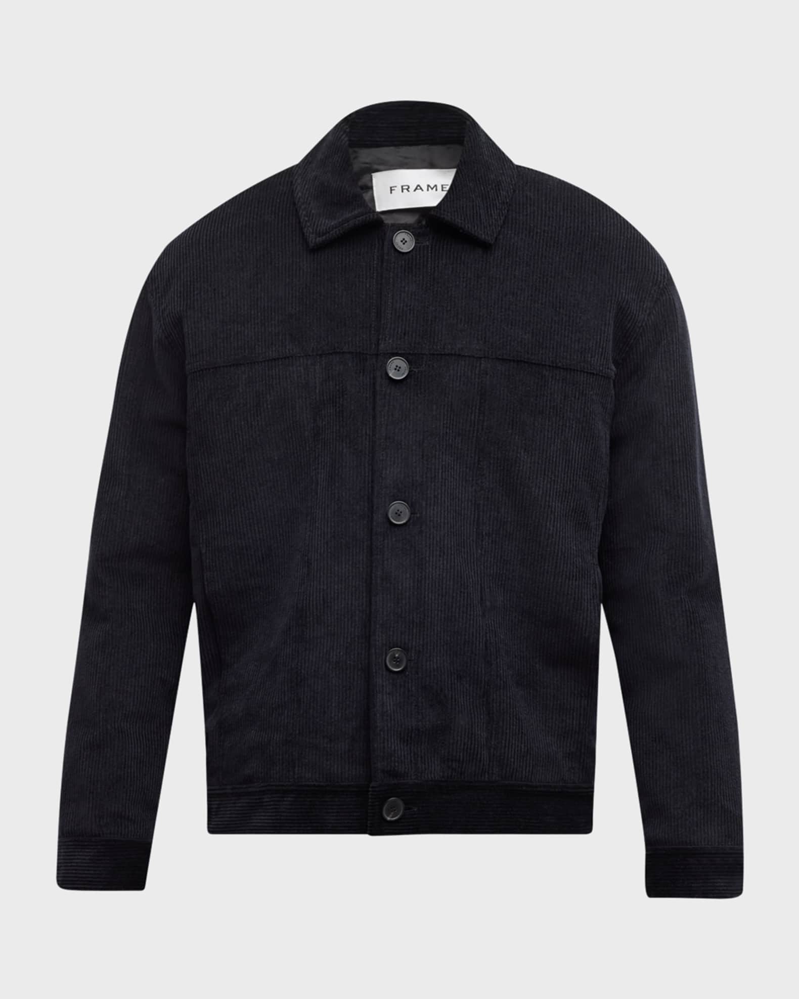 Wide wale corduroy jacket mens top