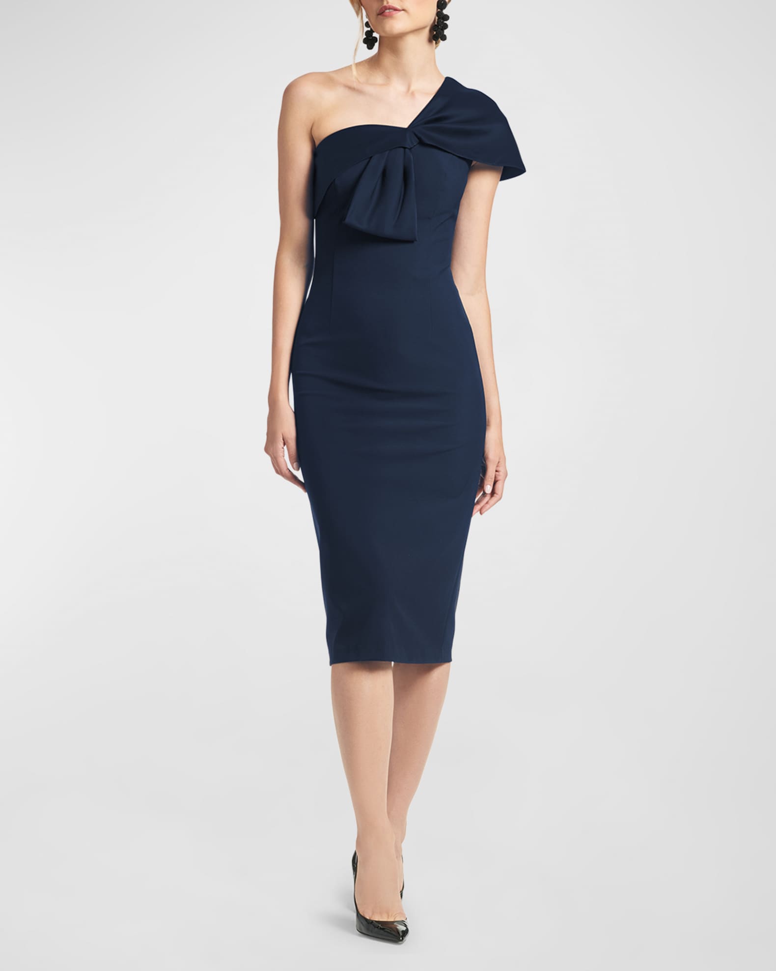 Bow twist midi dress shop