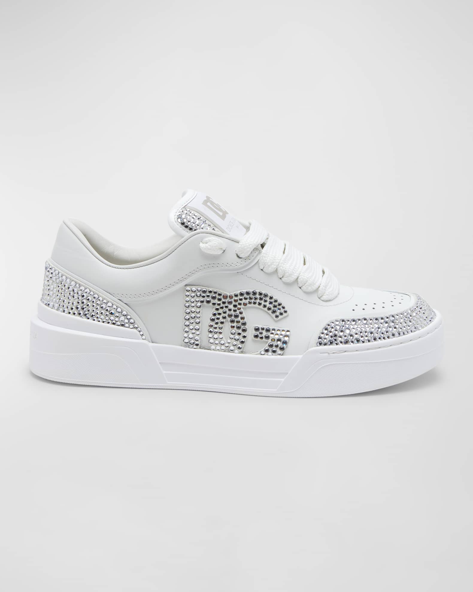 Dolce & Gabbana Crystal DG Low-Top Court Sneakers