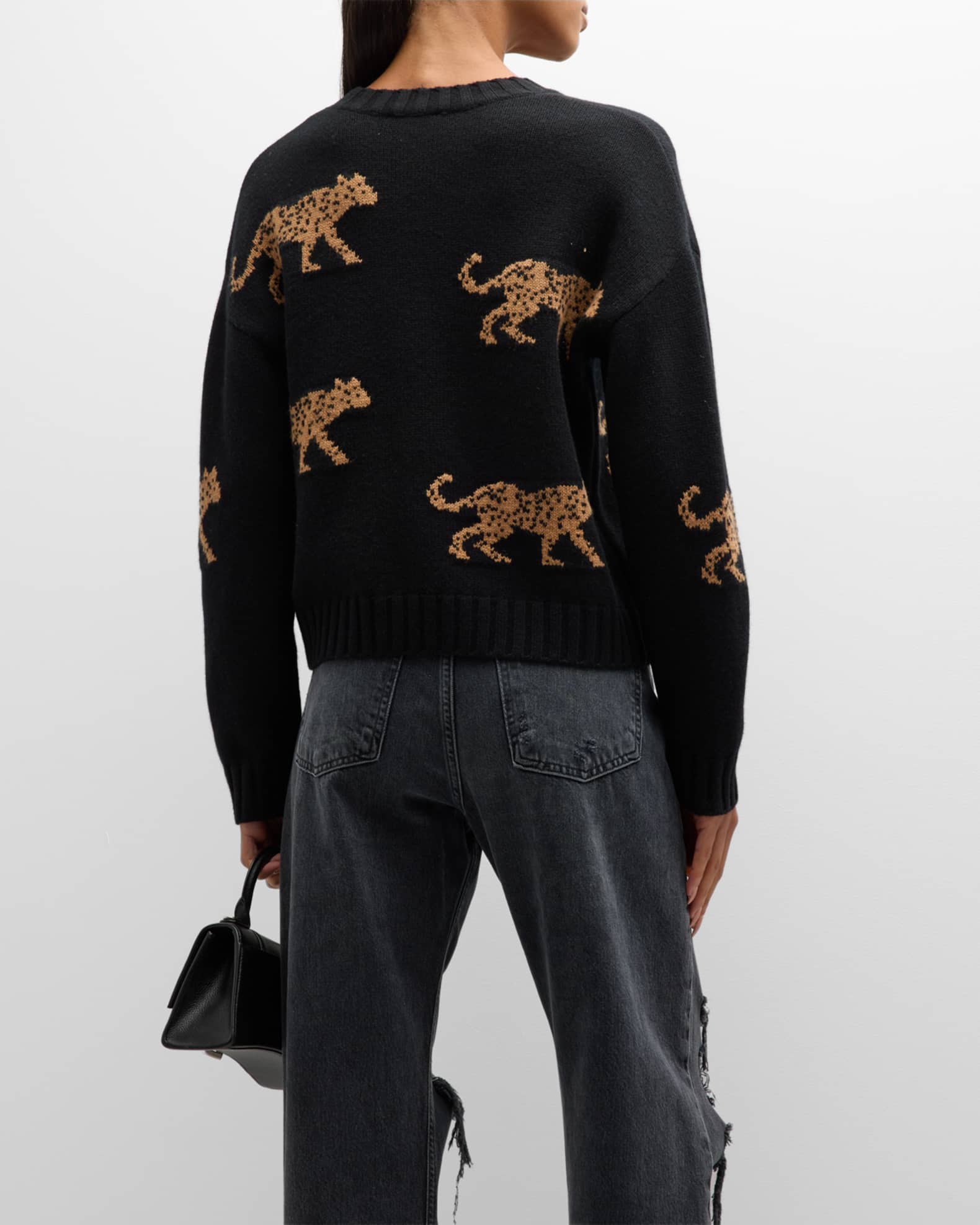 Rails Perci Jungle Cats Intarsia WoolBlend Sweater Neiman Marcus