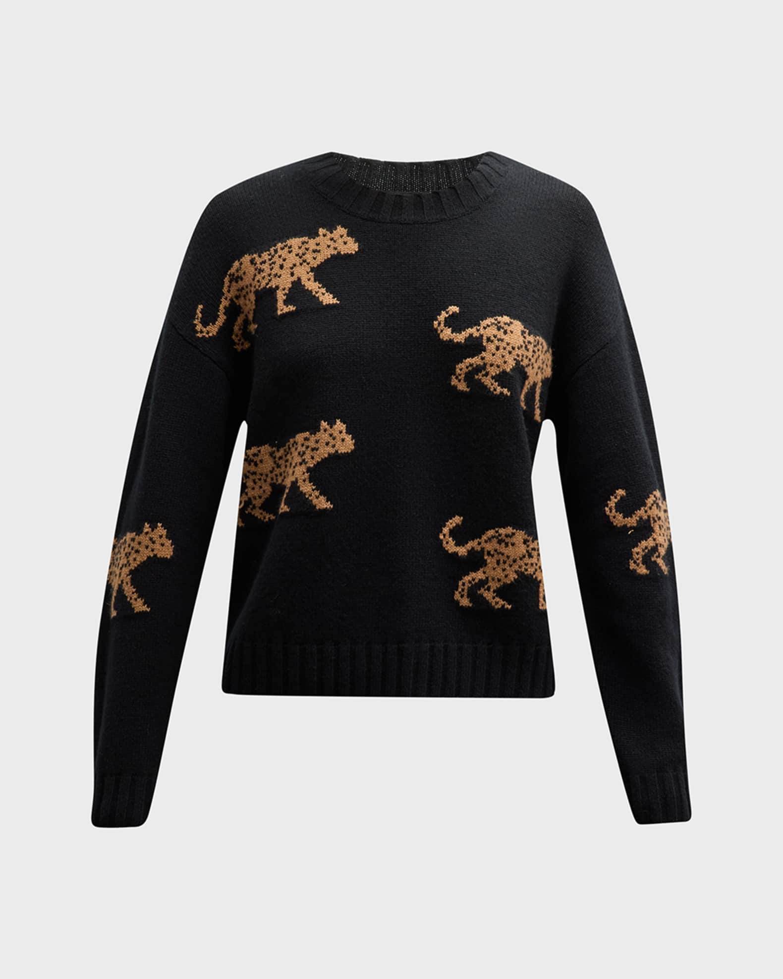Rails Perci Jungle Cats Intarsia WoolBlend Sweater Neiman Marcus