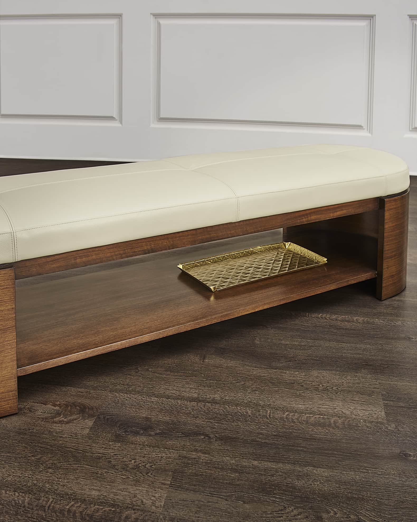 John Richard Collection Abrigo Leather Bench Neiman Marcus